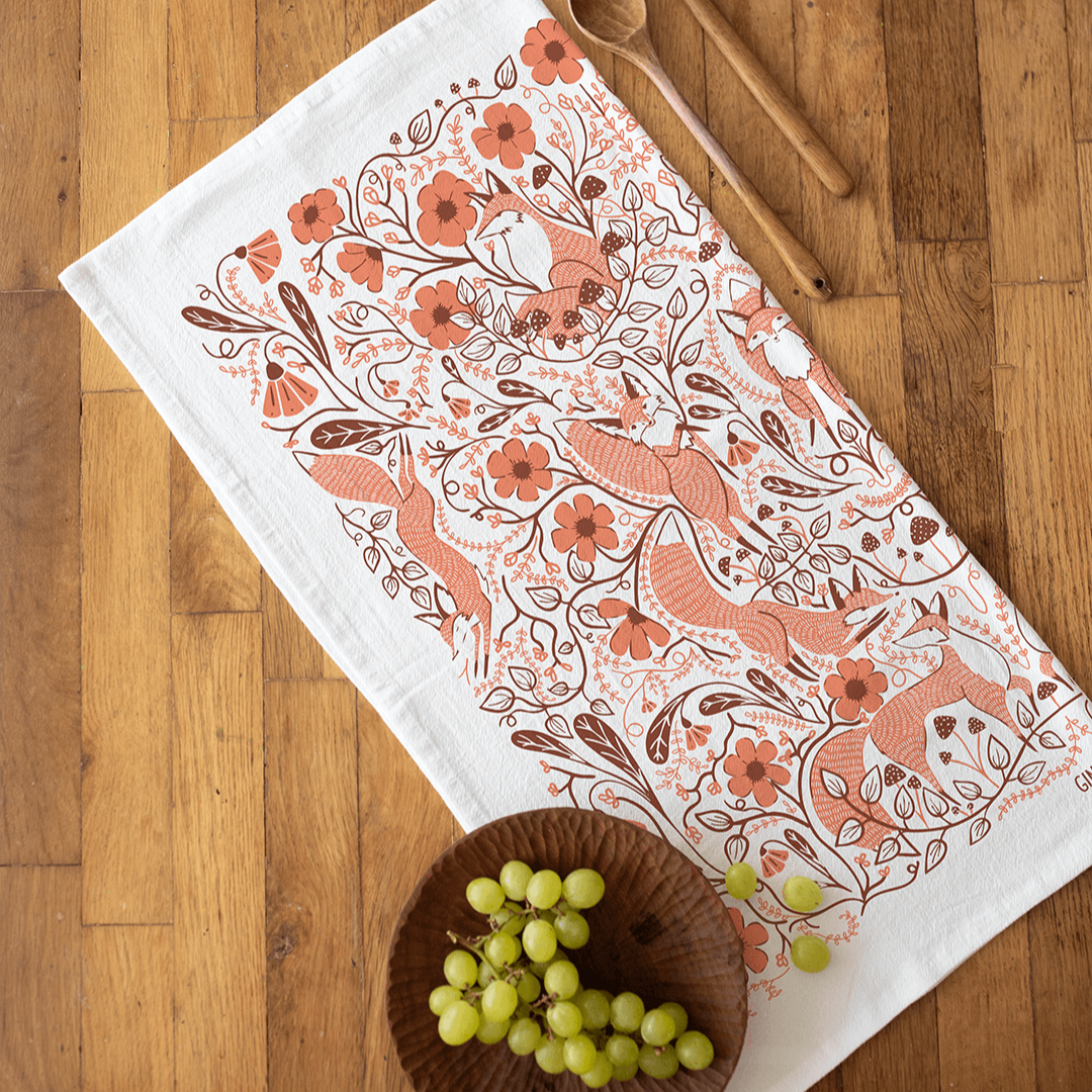 Limited Offer - Forest Foxes Tea Towel