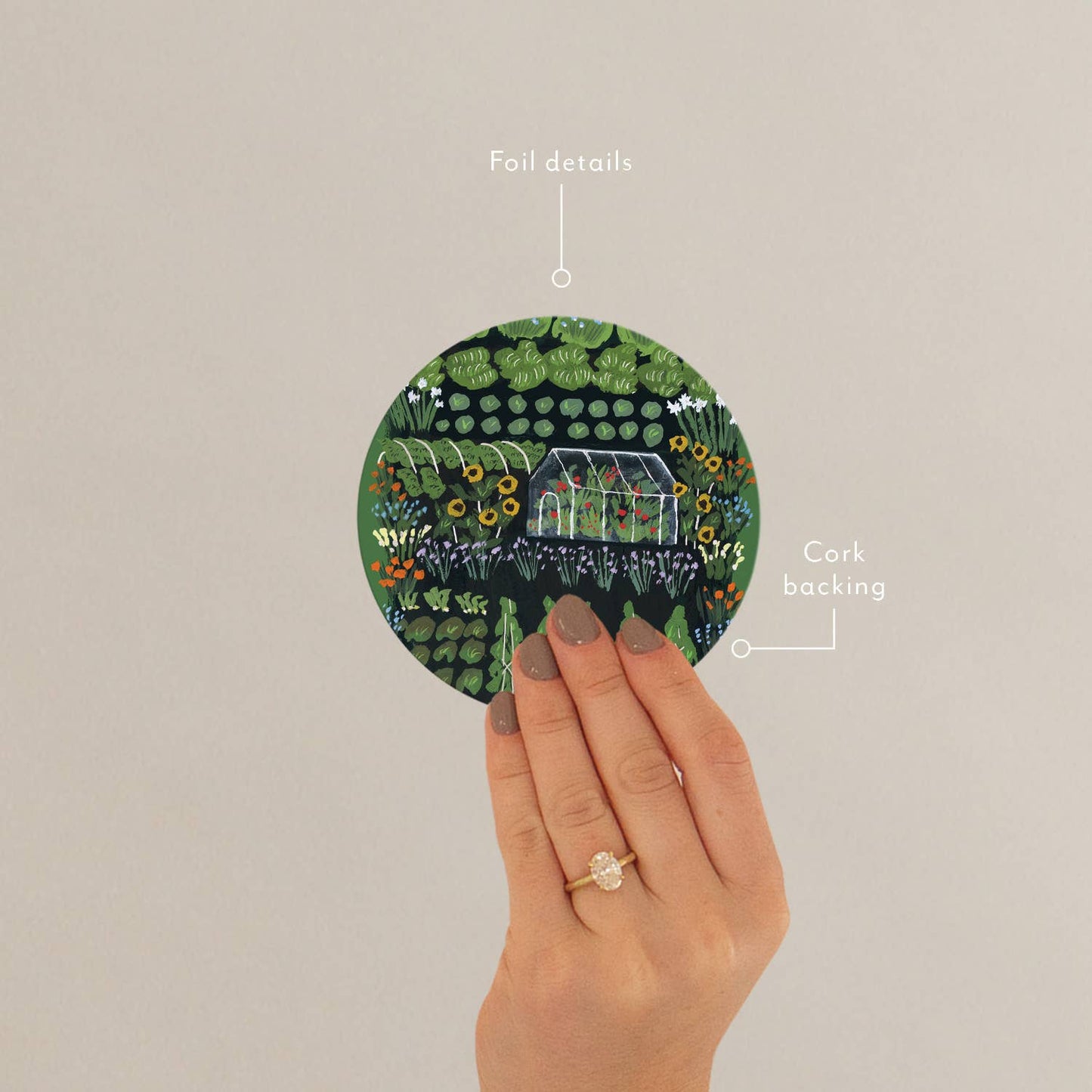 Garden Greenhouse Seedlings Coaster