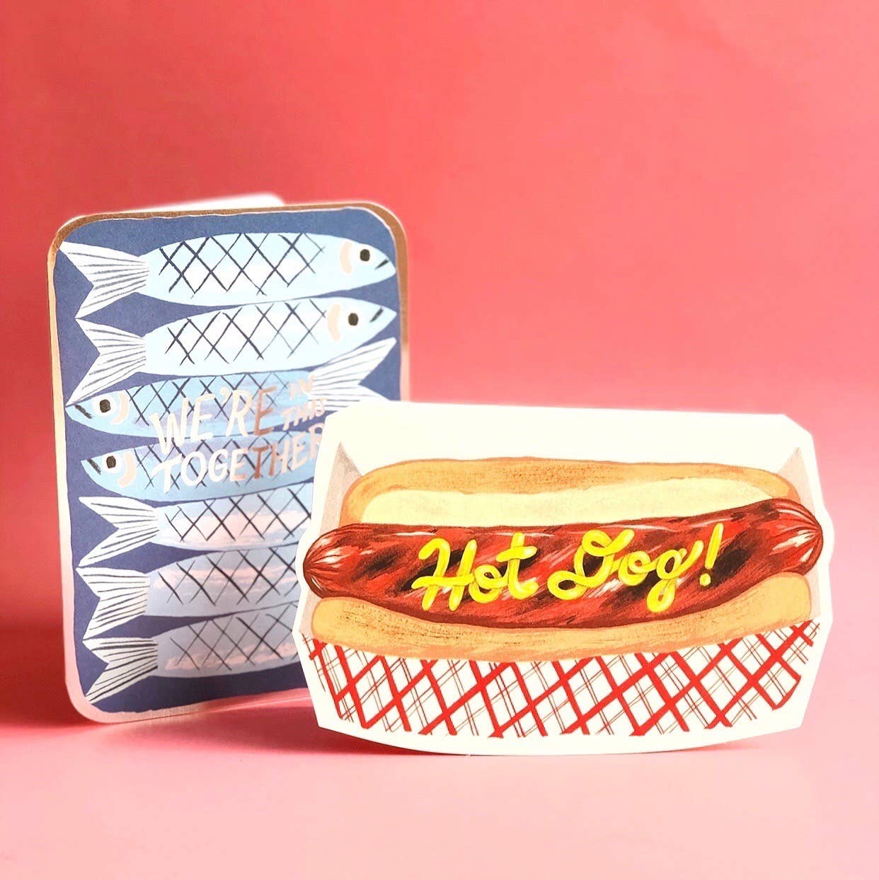 Sardines Encouragement Recycled Greeting Card