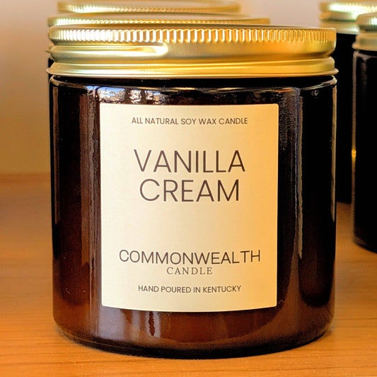 Vanilla Cream: 16oz Amber Jar