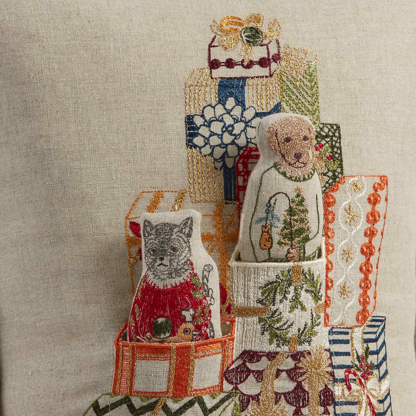 Gift Tree Linen Pocket Pillow