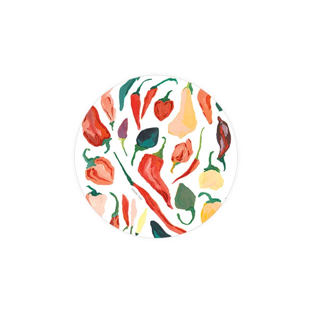 Hot Peppers Seedlings Coaster