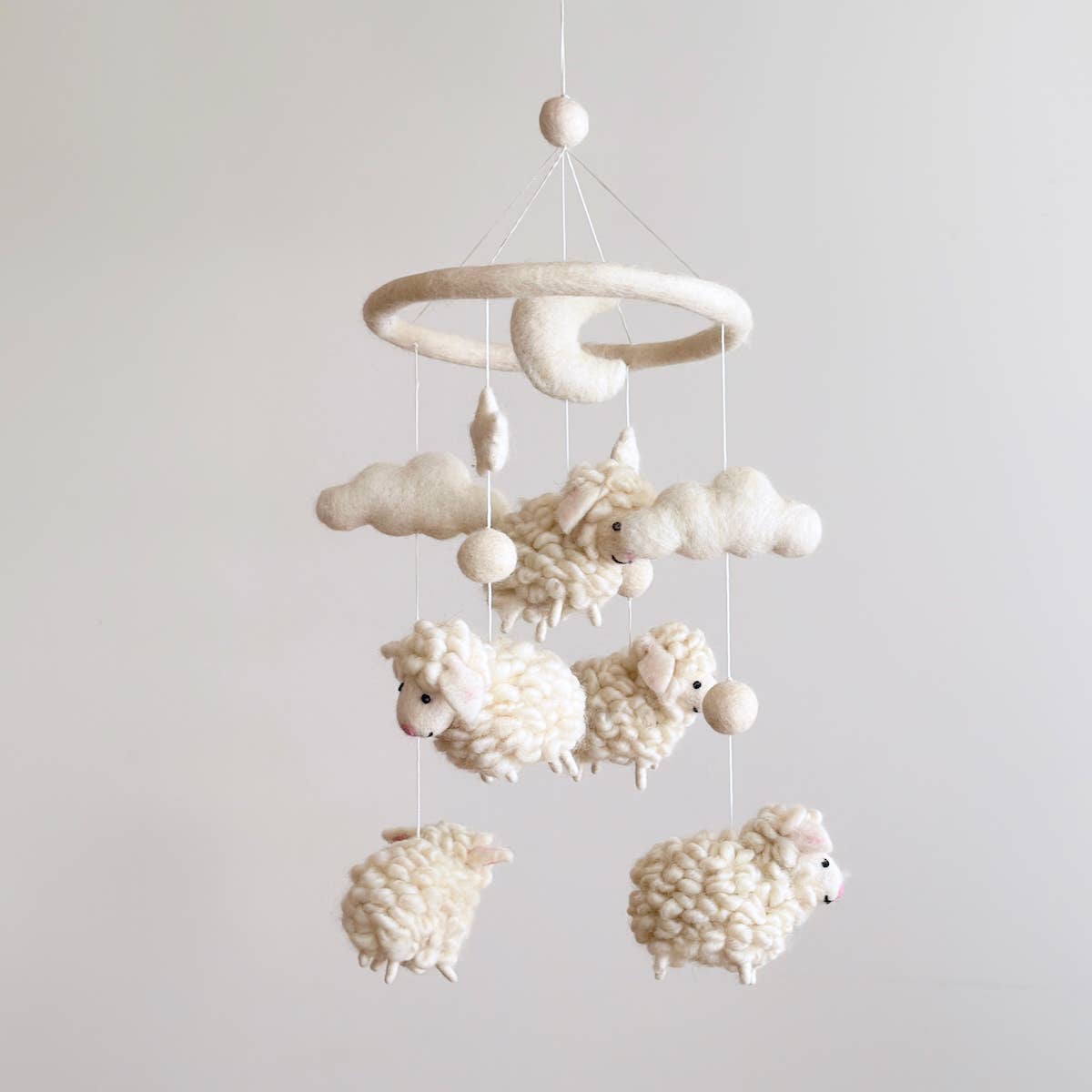 Felt Baby Mobile - Sheep