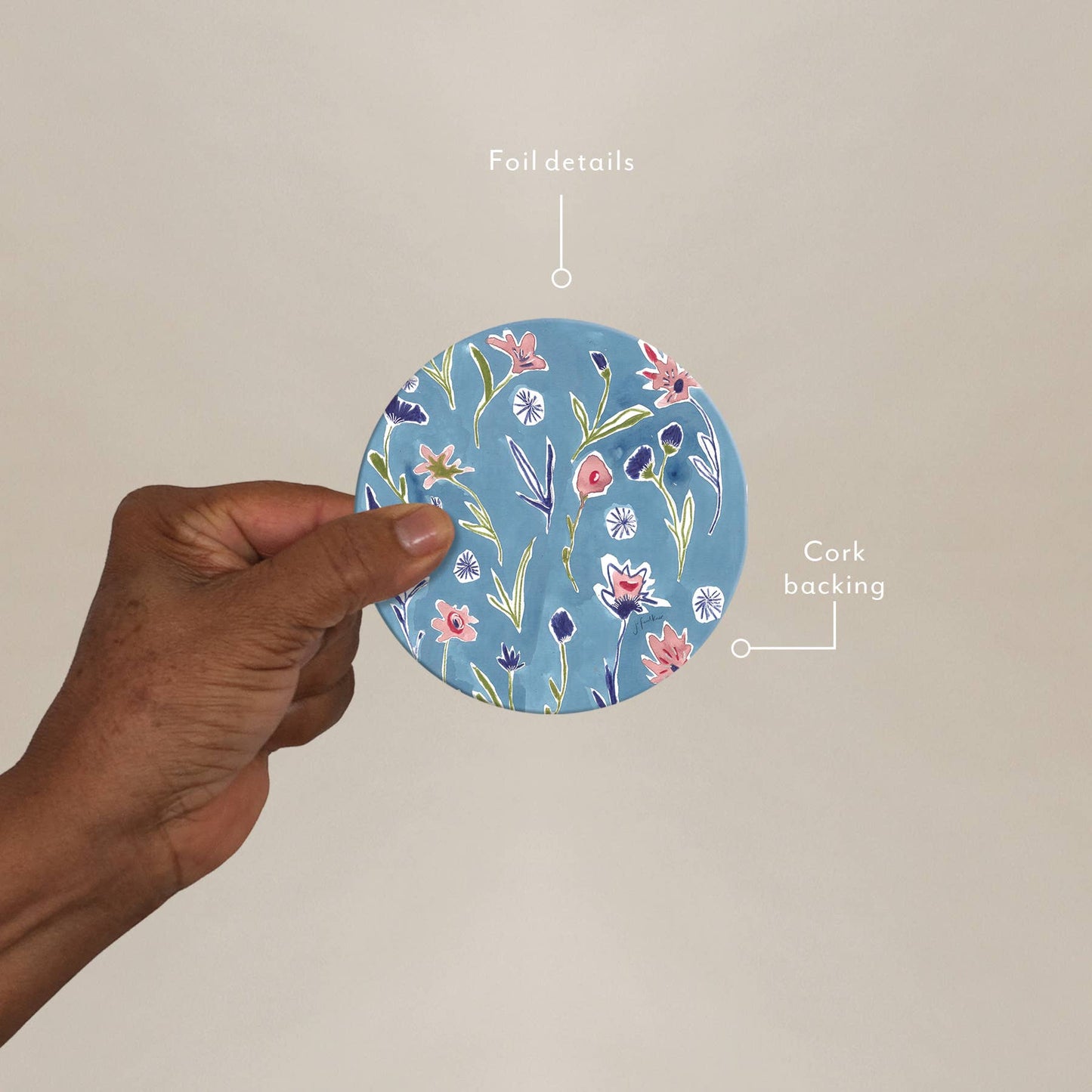 Ditzy Flowers Seedlings Coaster
