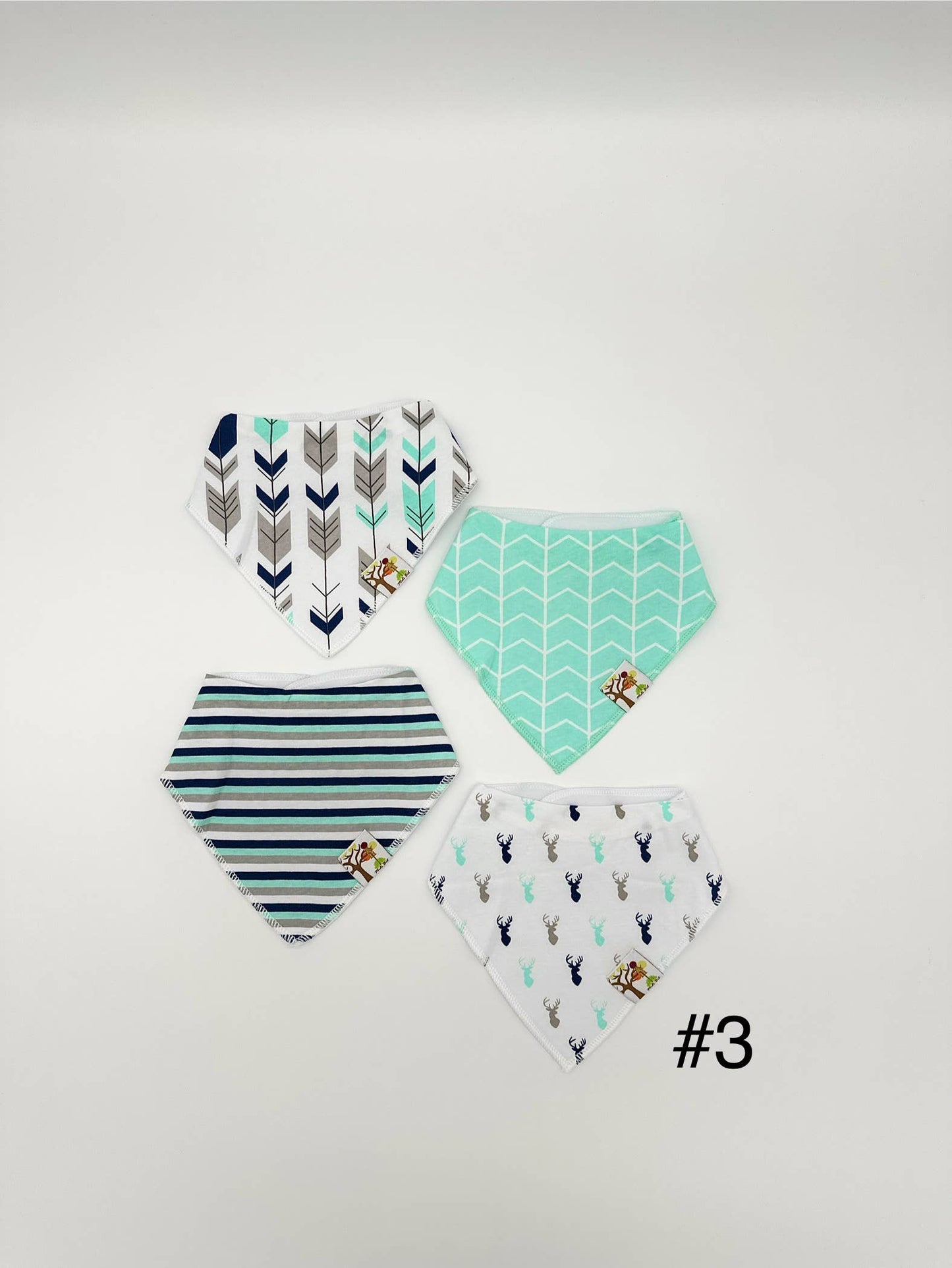 Organic Cotton Baby Bibs – 4-Pack Bundle: #1
