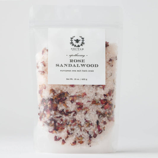 Rose Sandalwood : Bath Soak Refill Pouch - 16 oz.