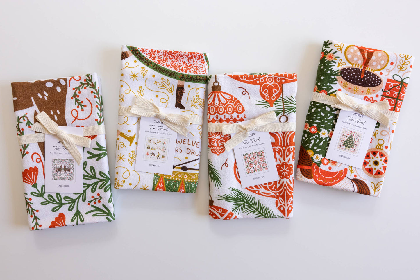 12 Days of Christmas Tea Towel – Classic Holiday Decor