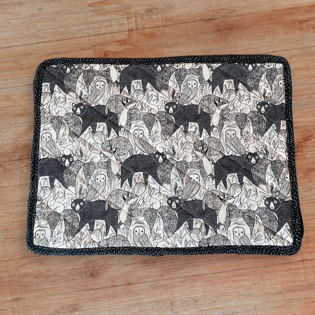 Cotton and Cork Fabric Placemat Quilted with Artisan Prints : Woodland Parade