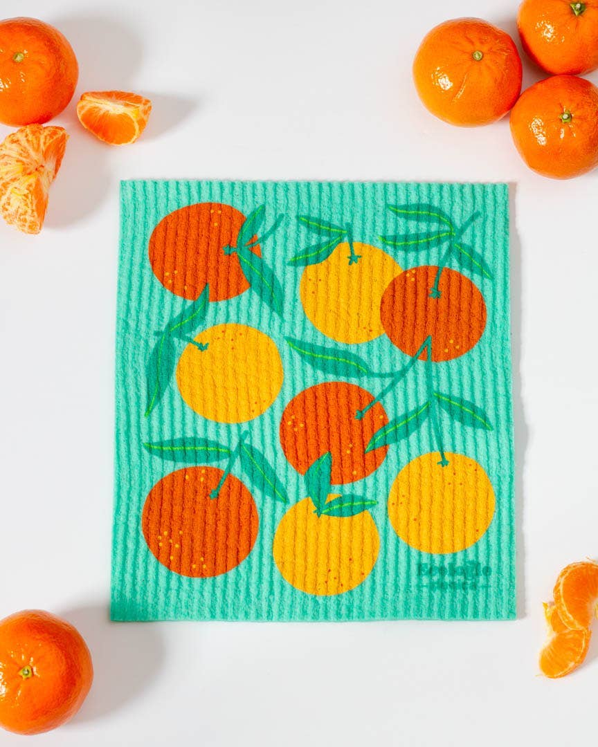 Oranges Swedish Dishcloth