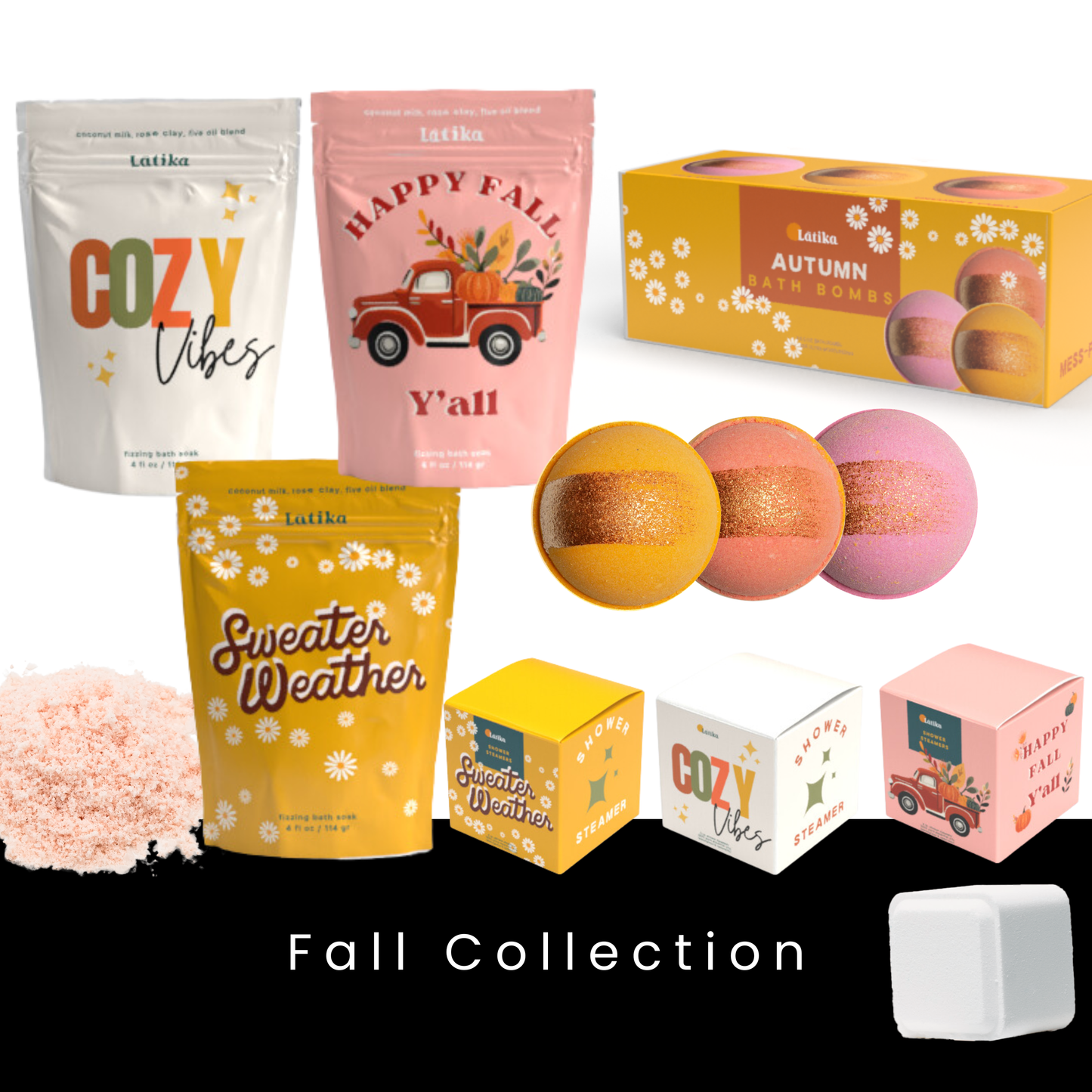 π Happy Fall Y'all - Shower Steamer Cube - Sandalwood Rose