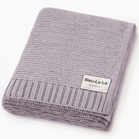 Lilac 100% Organic Luxury Cotton Baby Blanket