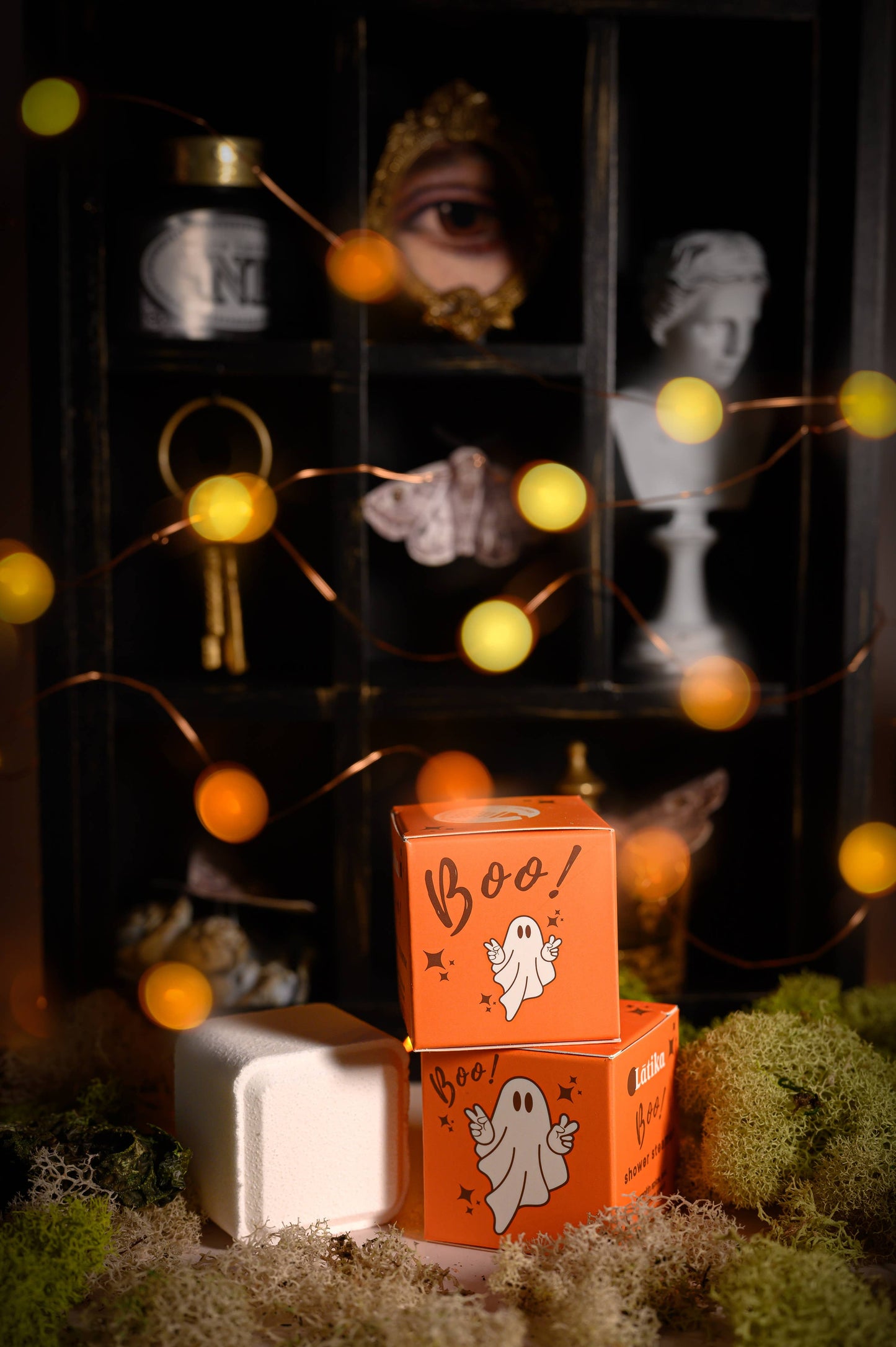π Halloween Shower Steamer Cube β¨ Boo Ghost - Pumpkin