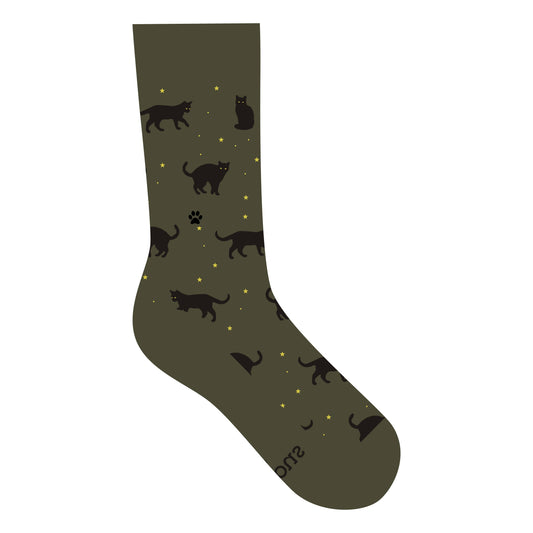 Socks that Save Cats (Green Cats): Medium