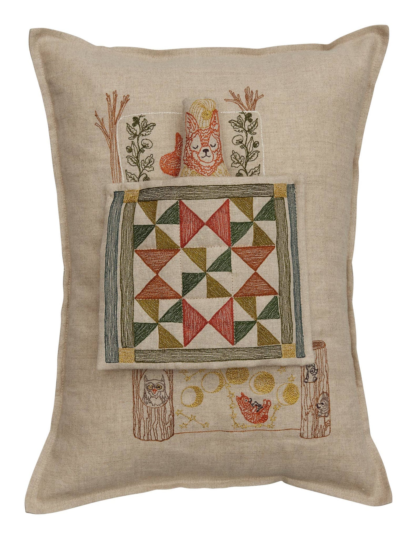 Goodnight Fox Pocket Pillow: Pillow Cover with Insert