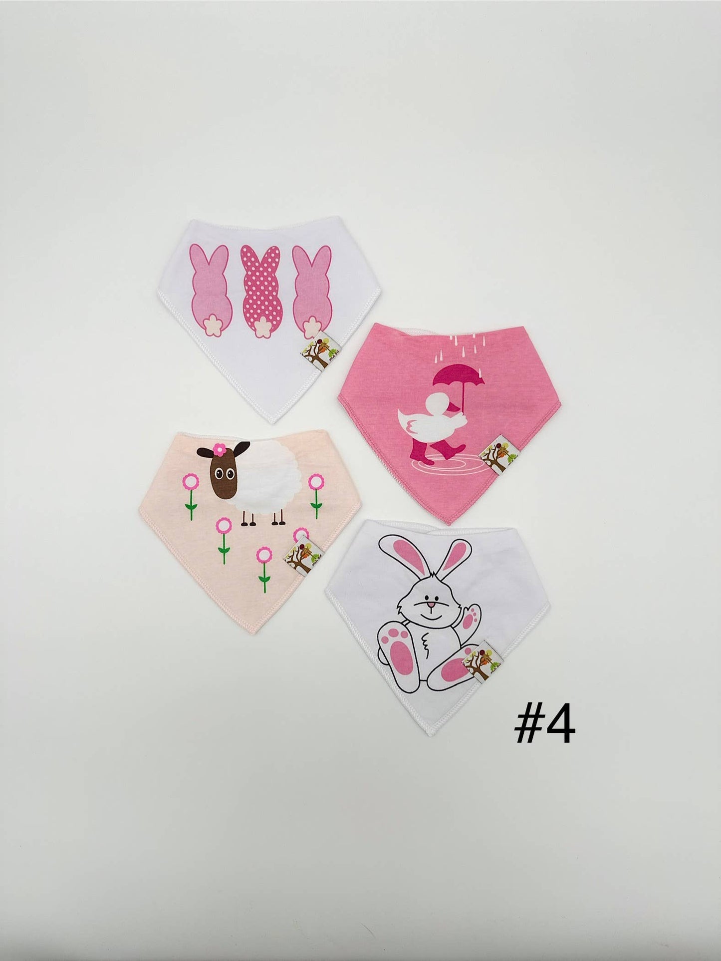 Organic Cotton Baby Bibs – 4-Pack Bundle: #1