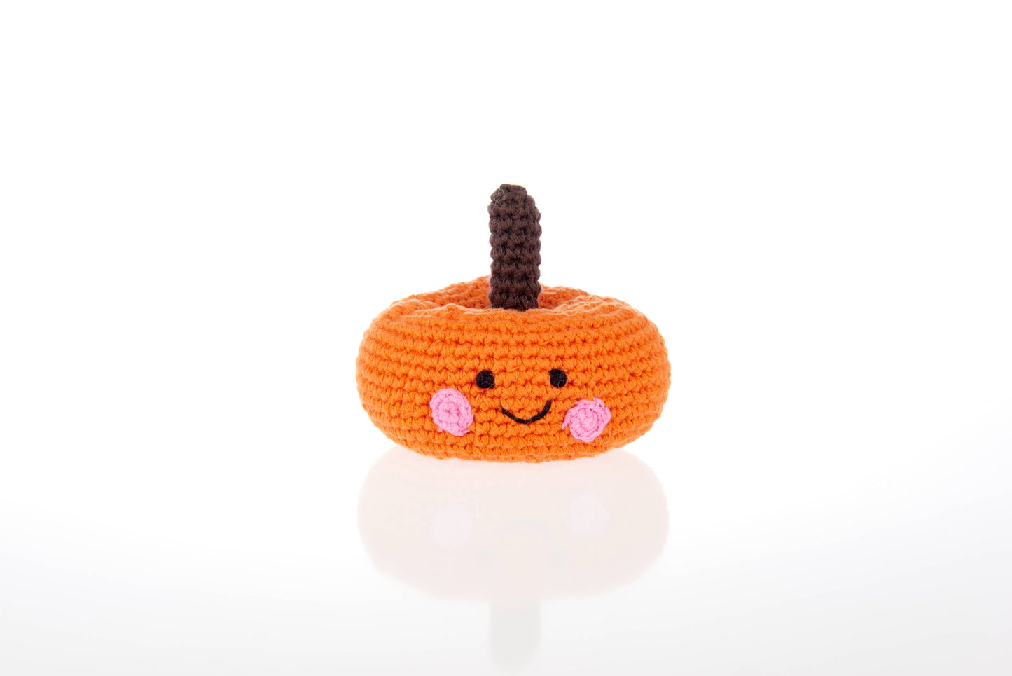 Handmade Orange Pumpkin Rattle โ A Fall Favorite!