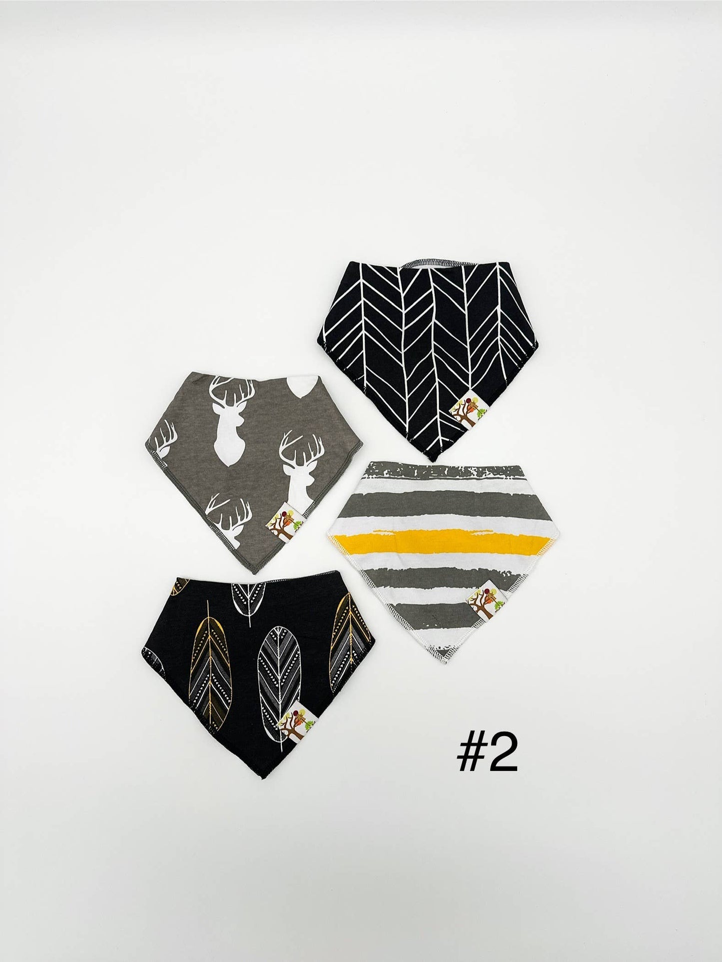 Organic Cotton Baby Bibs – 4-Pack Bundle: #1