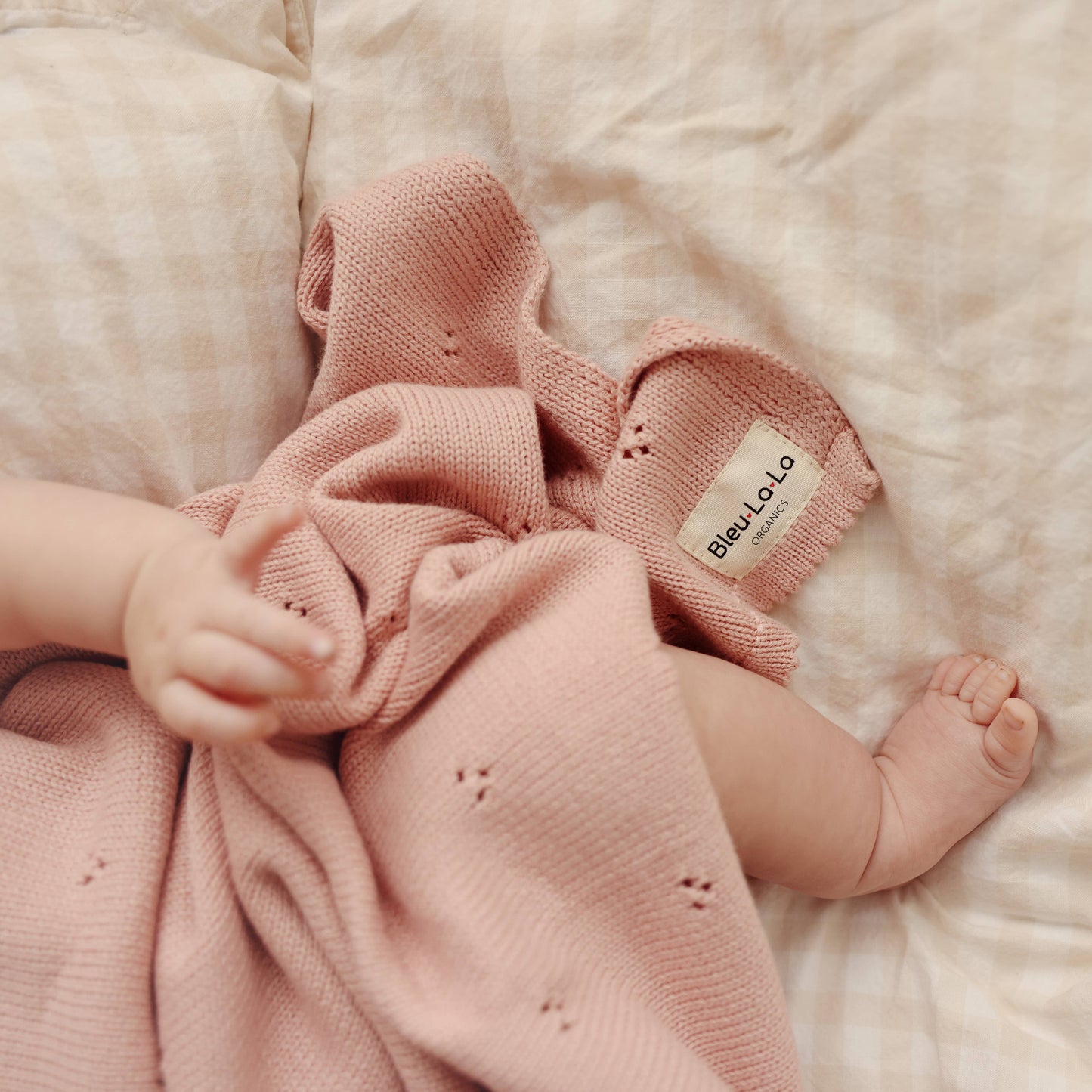 100% Organic Cotton Pointelle Swaddle Receiving Baby Blanket: Oatmeal
