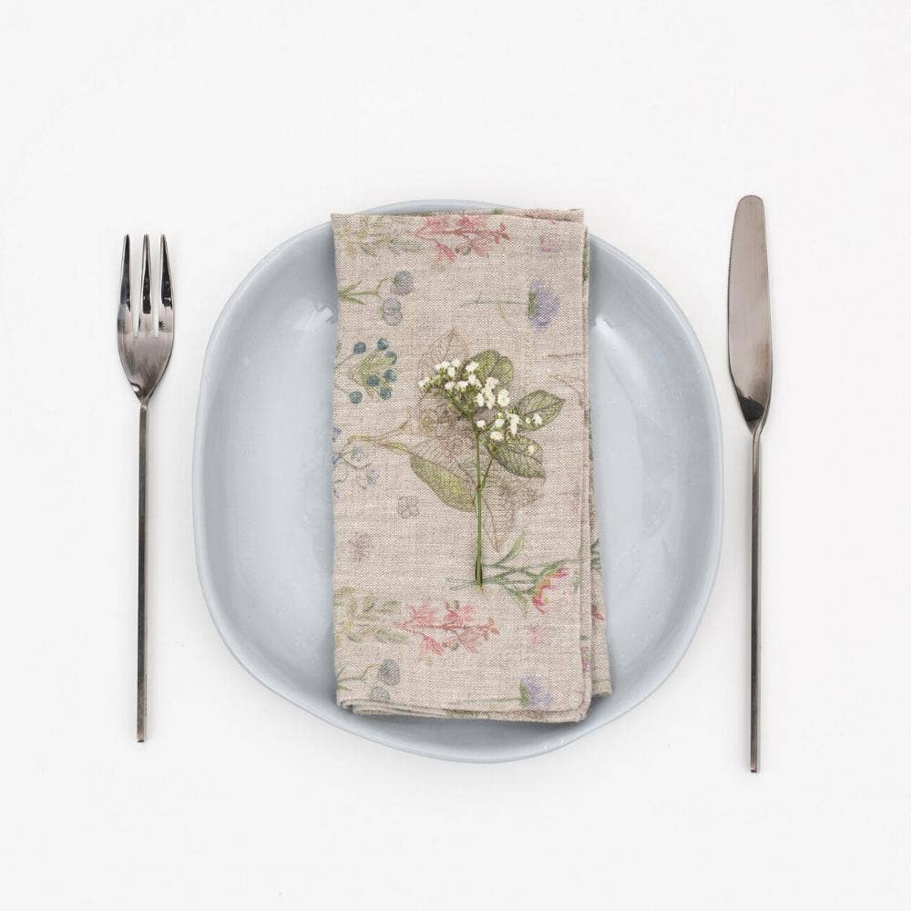 Botany Linen Napkins Set of 2: 16"x16" | 40x40 cm