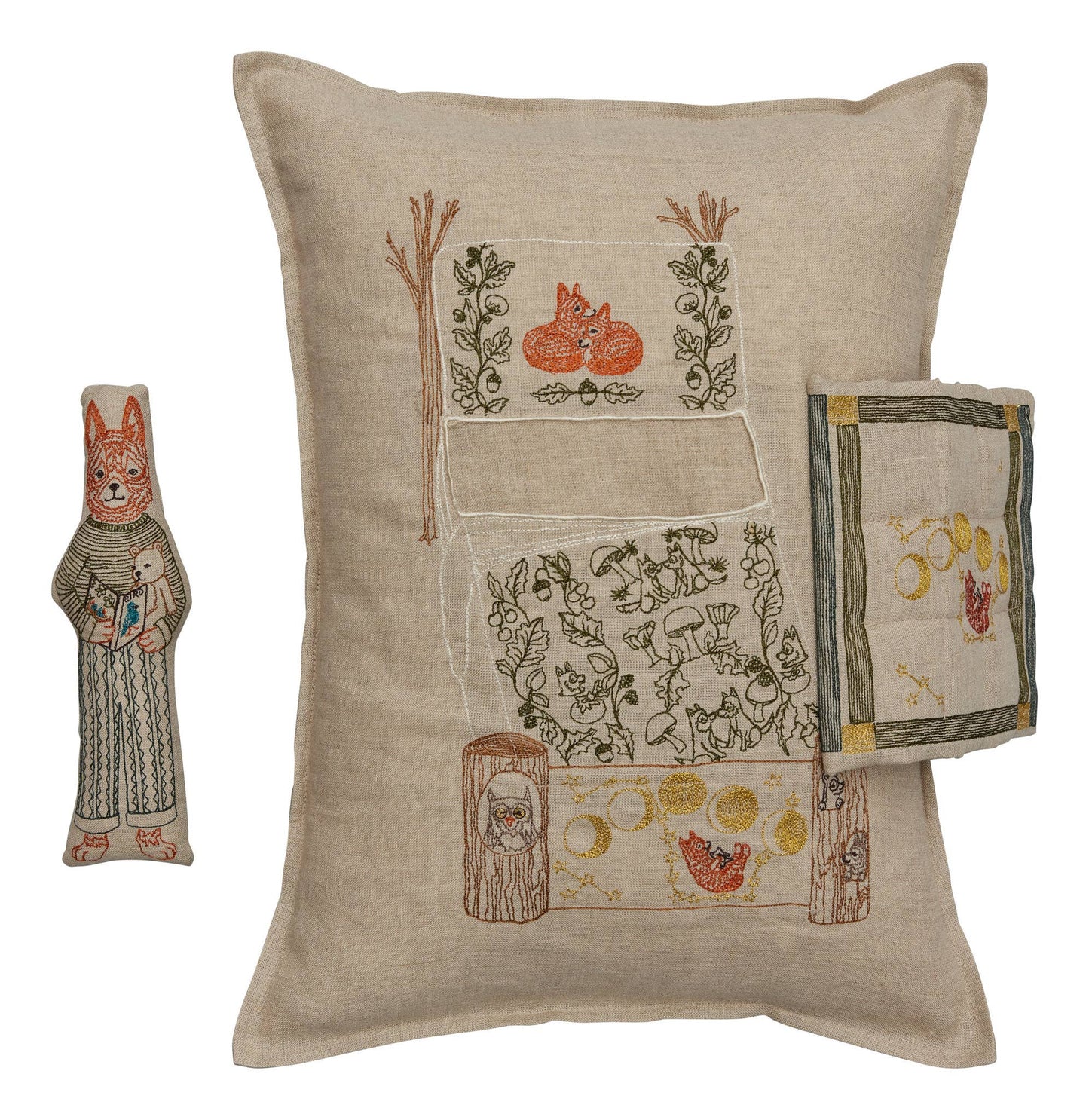Goodnight Fox Pocket Pillow: Pillow Cover with Insert