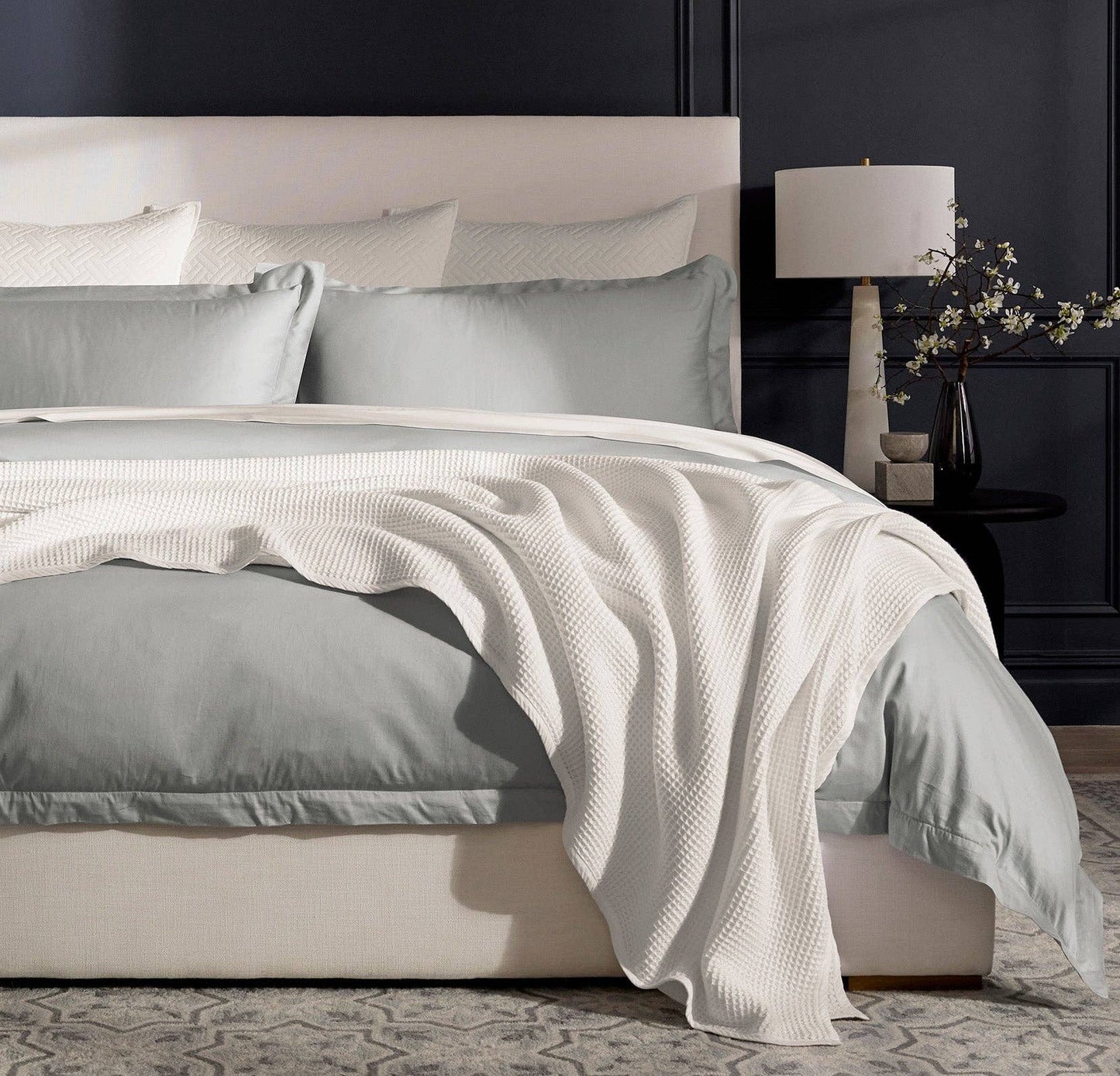 Boll & Branch Queen Waffle Bed Blanket in Shore