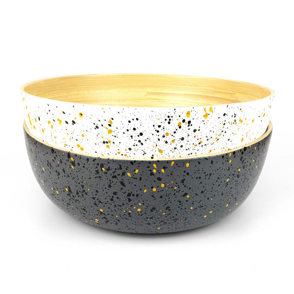 Extra Large Bamboo Salad Bowl: White