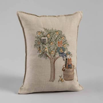 Peach Tree Pocket Linen Pillow by Coral & Tusk
