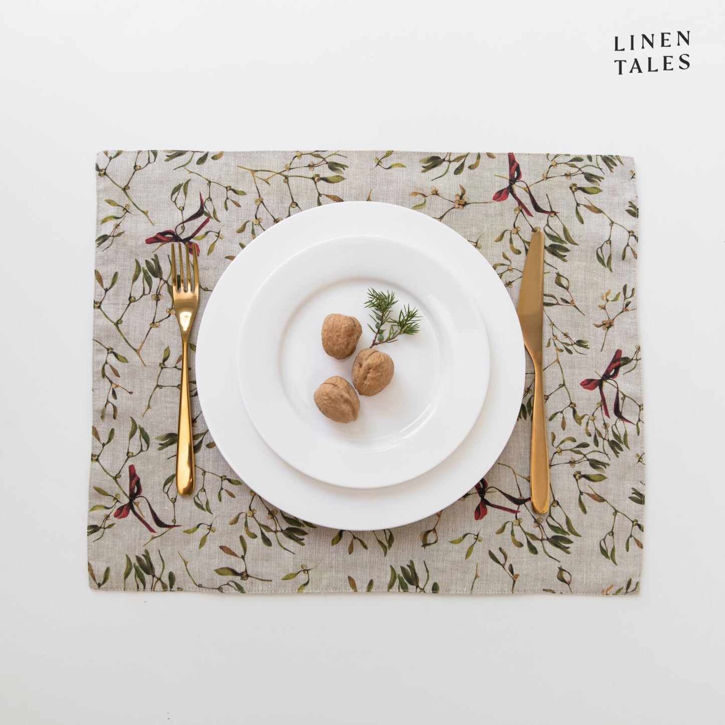 Mistletoe on Natural Place Mat