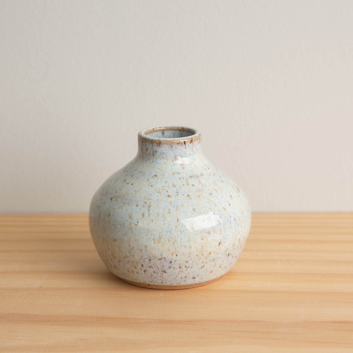 Handmade Ceramic Bud Vase Round in Opal