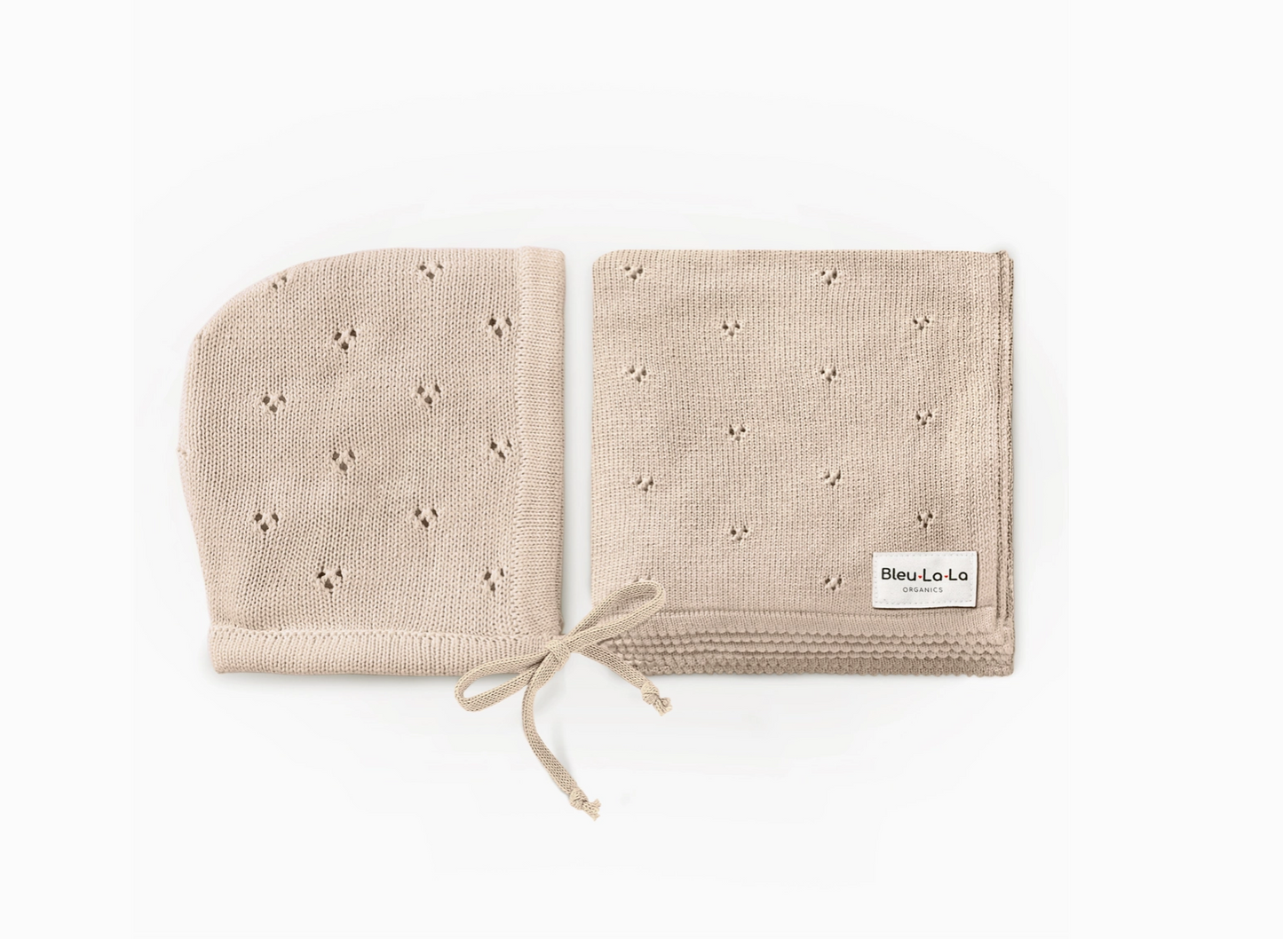 Organic Cotton Luxury Blanket & Bonnet Hat Set