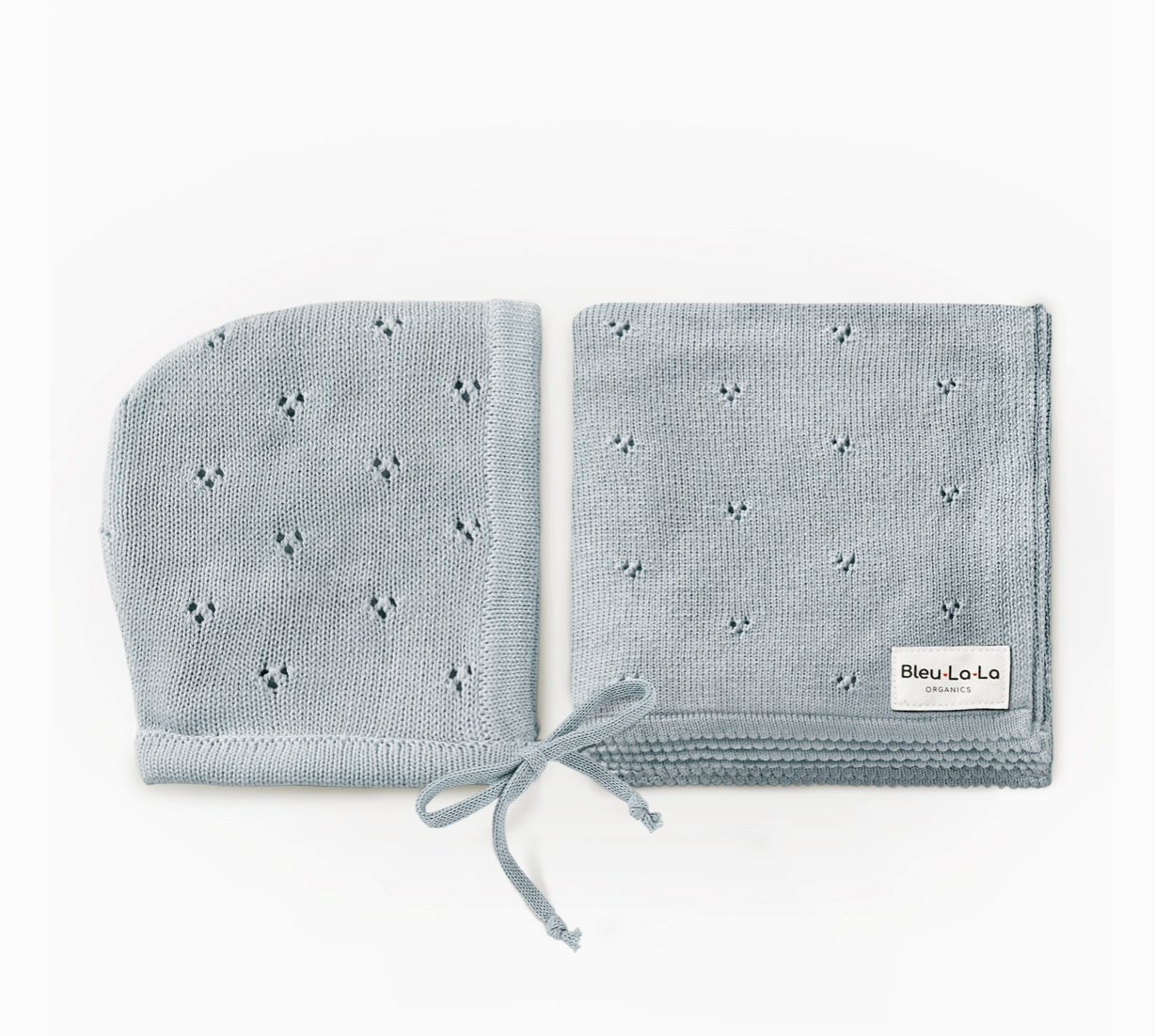 Organic Cotton Luxury Blanket & Bonnet Hat Set