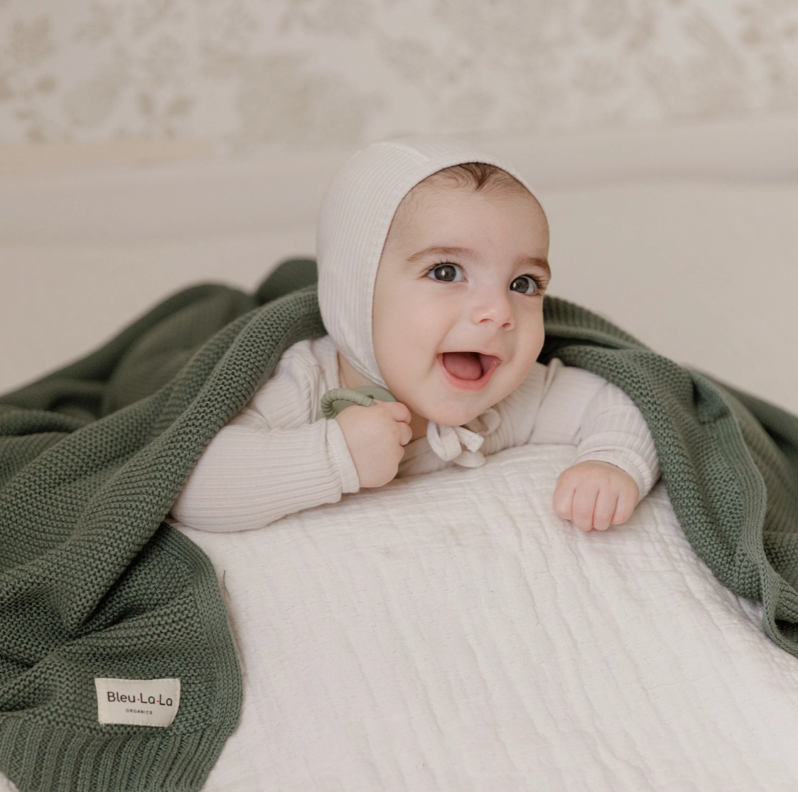 Hunter Green 100% Organic Luxury Cotton Baby Blanket