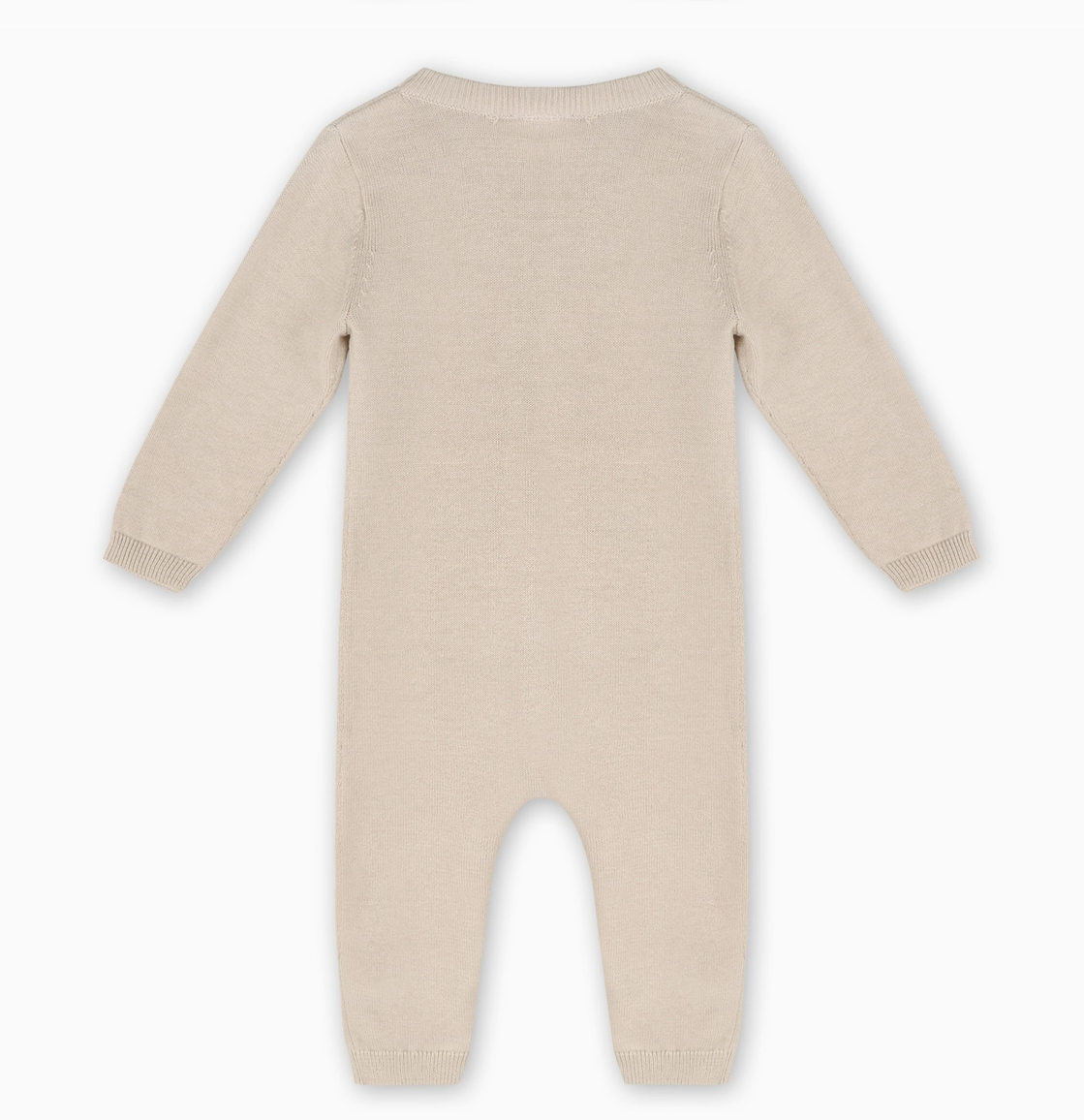 Balloon Bear Organic Jacquard Baby Sweater Knit Jumpsuit
