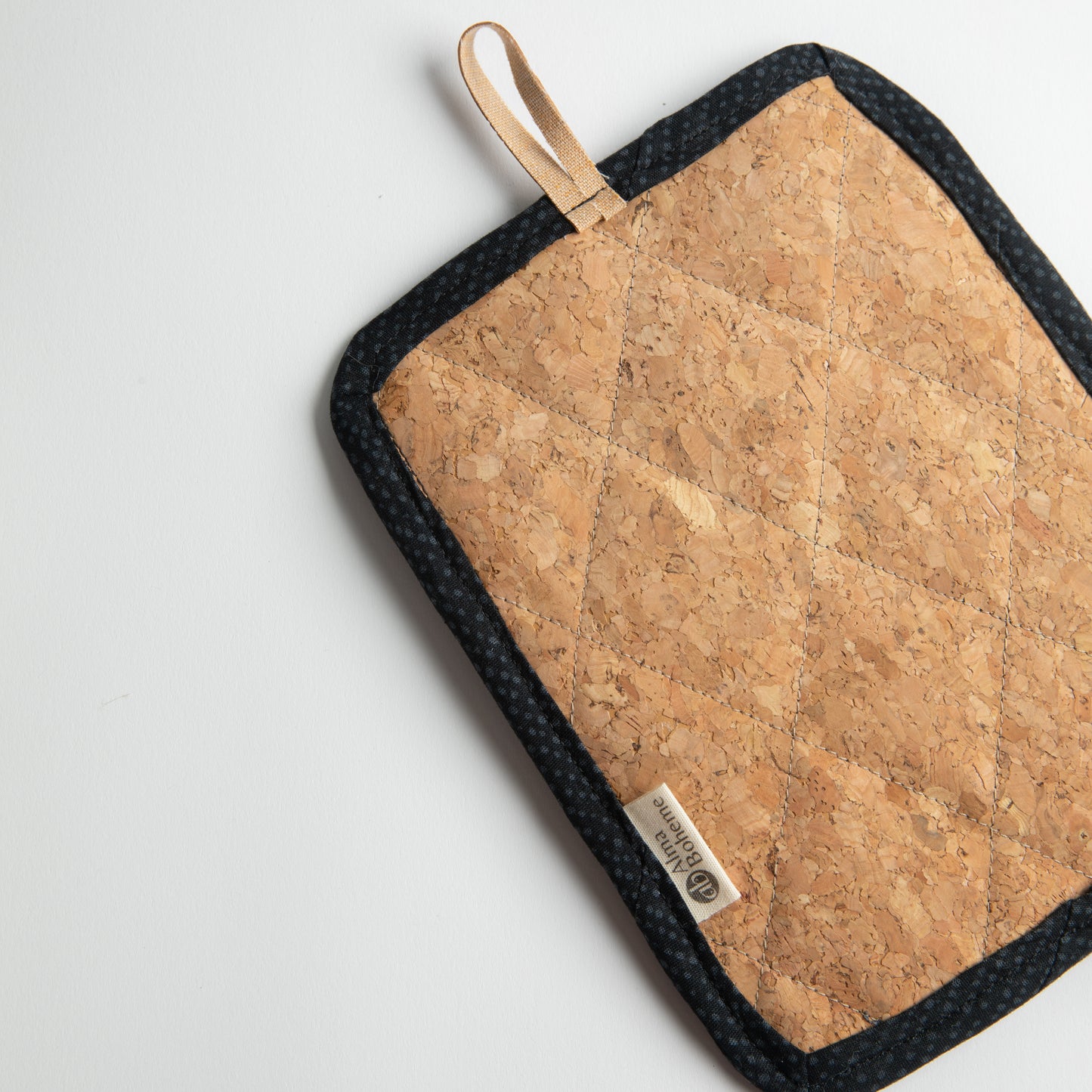Alma Boheme Handmade Cork & Cotton Potholder with Pocket