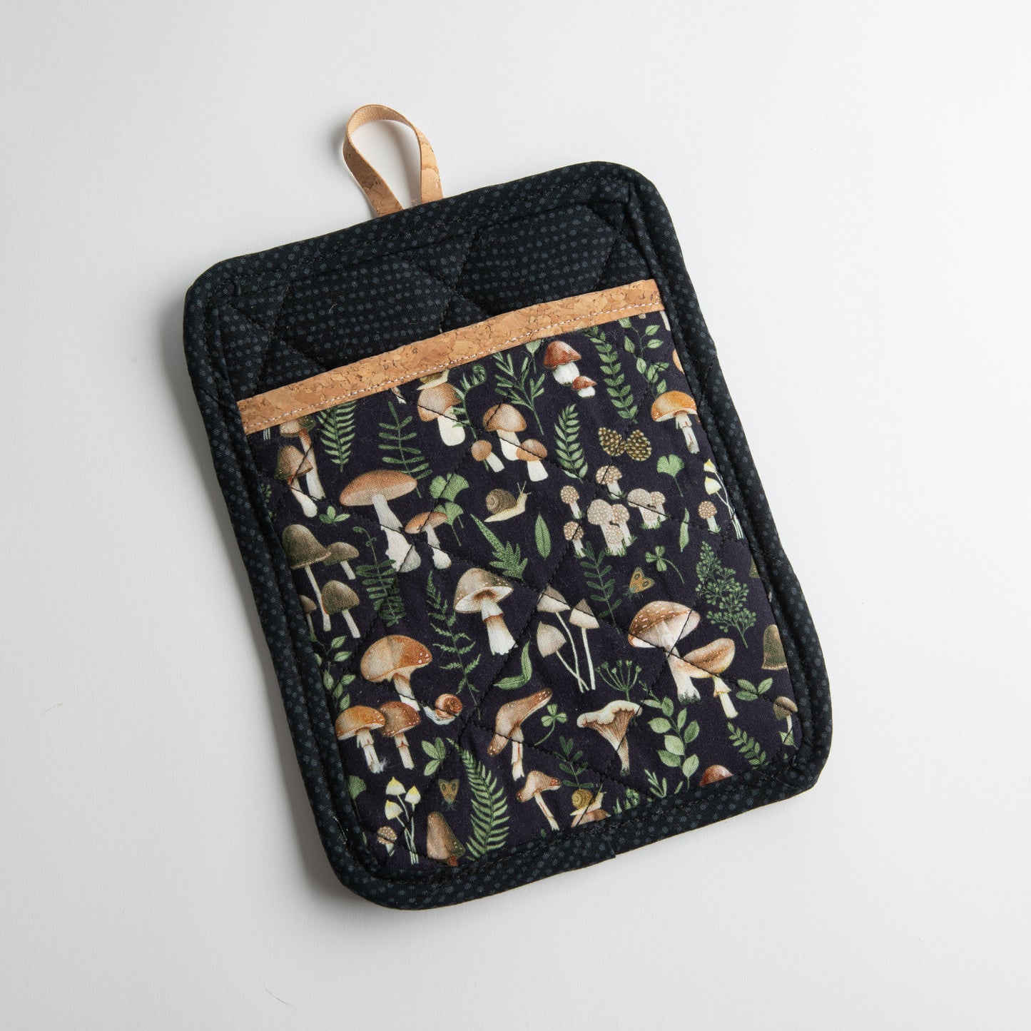 Alma Boheme Handmade Cork & Cotton Potholder with Pocket