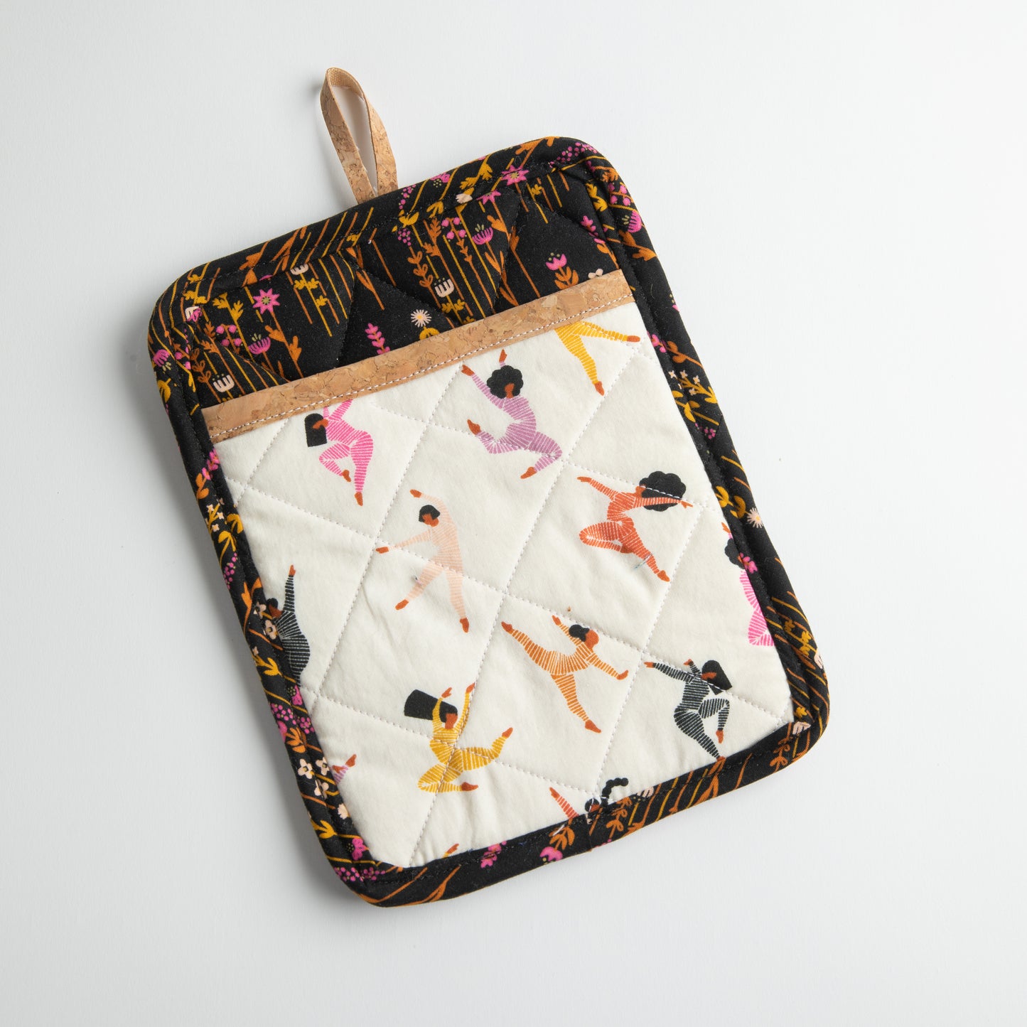Alma Boheme Handmade Cork & Cotton Potholder with Pocket