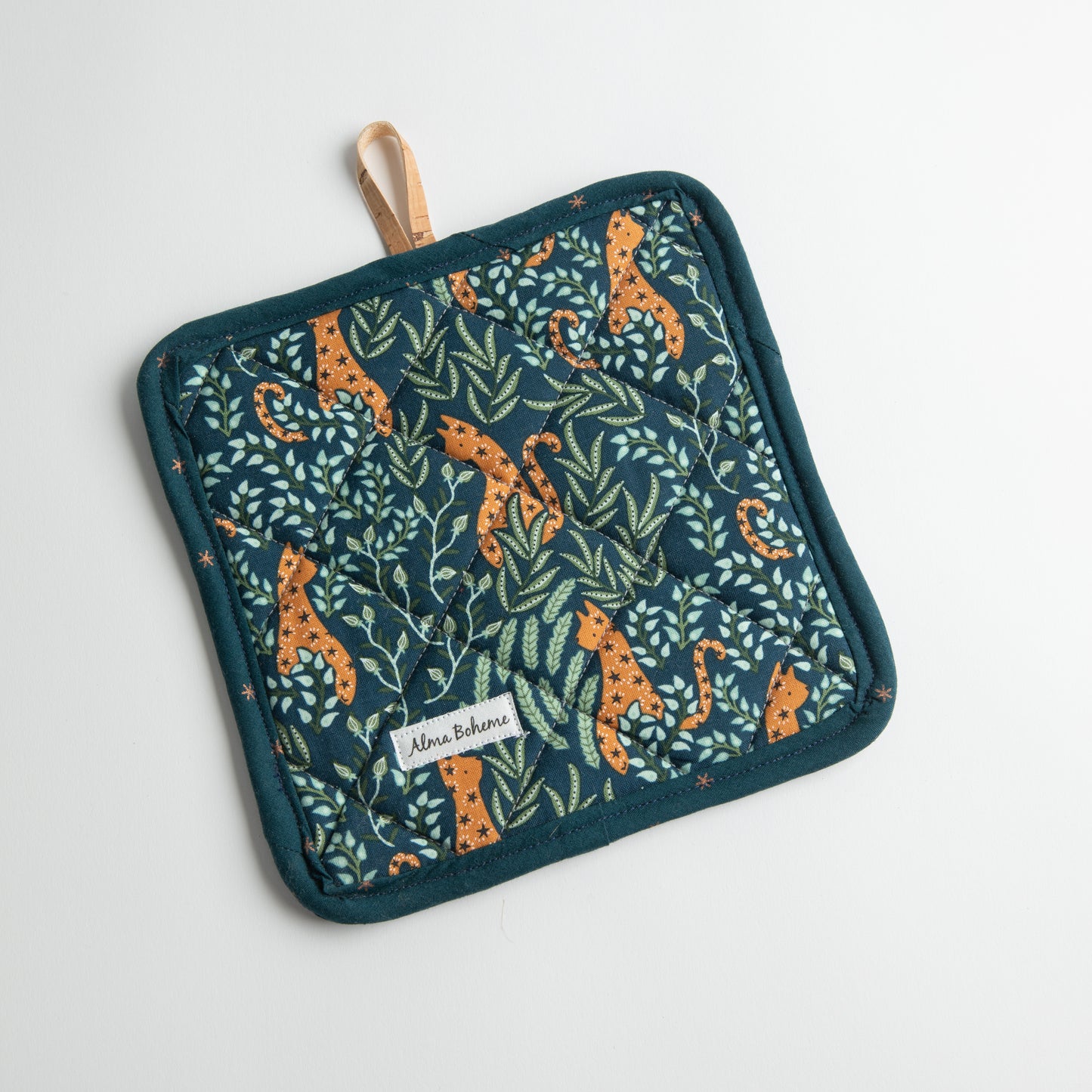 Alma Boheme Handmade Cotton & Cork Pot Holder