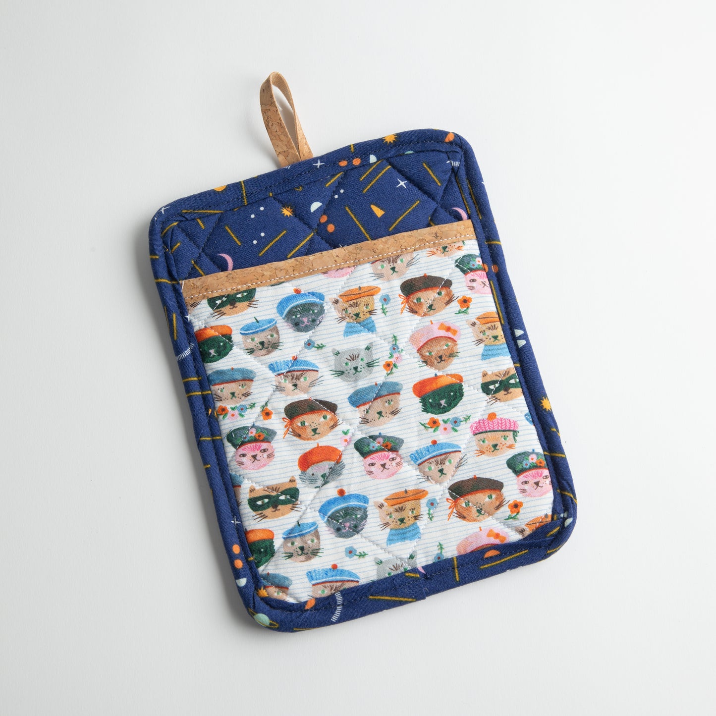 Alma Boheme Handmade Cork & Cotton Potholder with Pocket