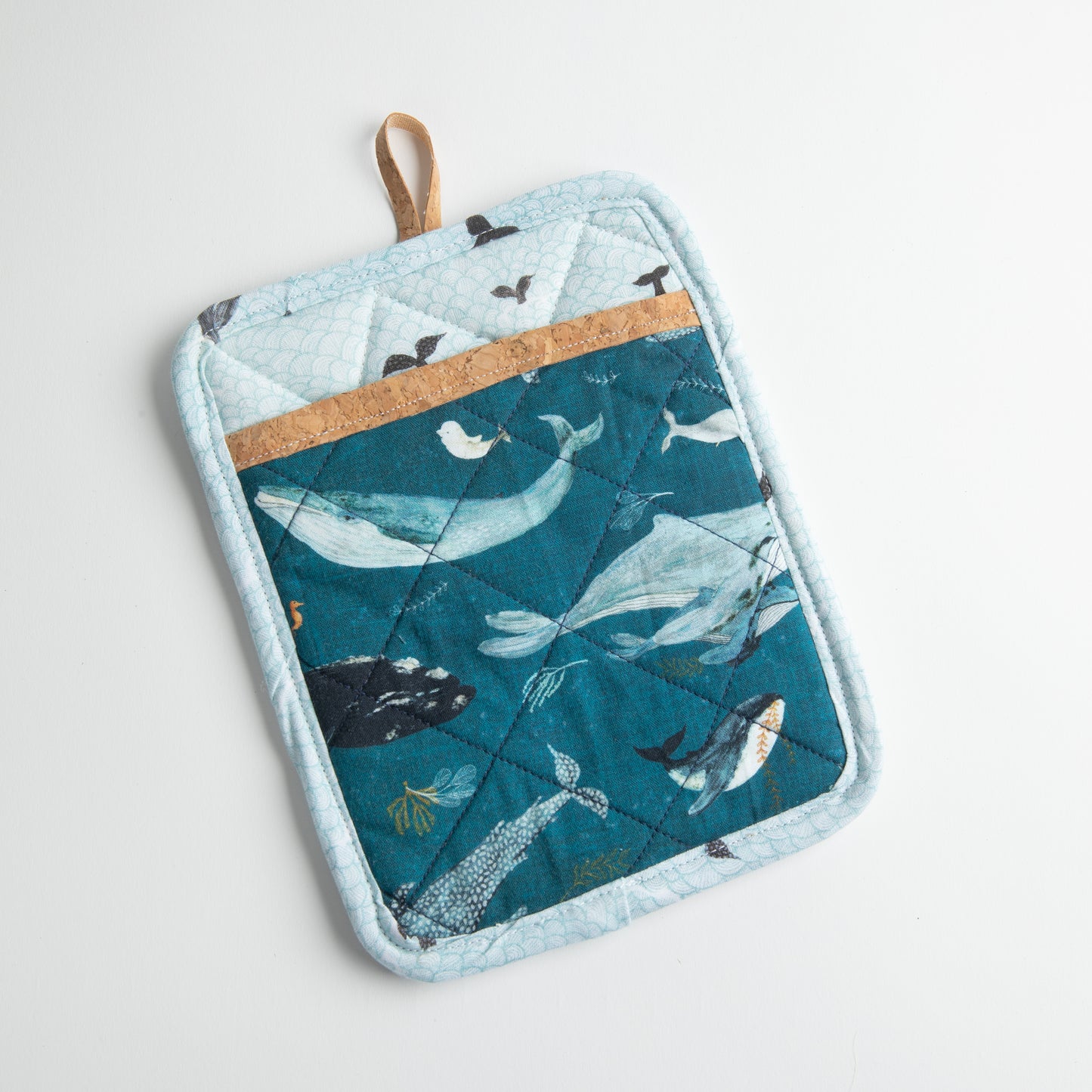 Alma Boheme Handmade Cork & Cotton Potholder with Pocket