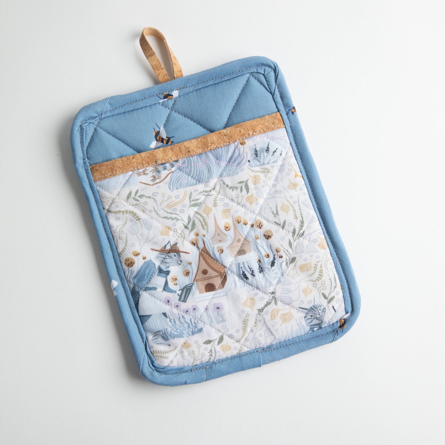 Alma Boheme Handmade Cork & Cotton Potholder with Pocket