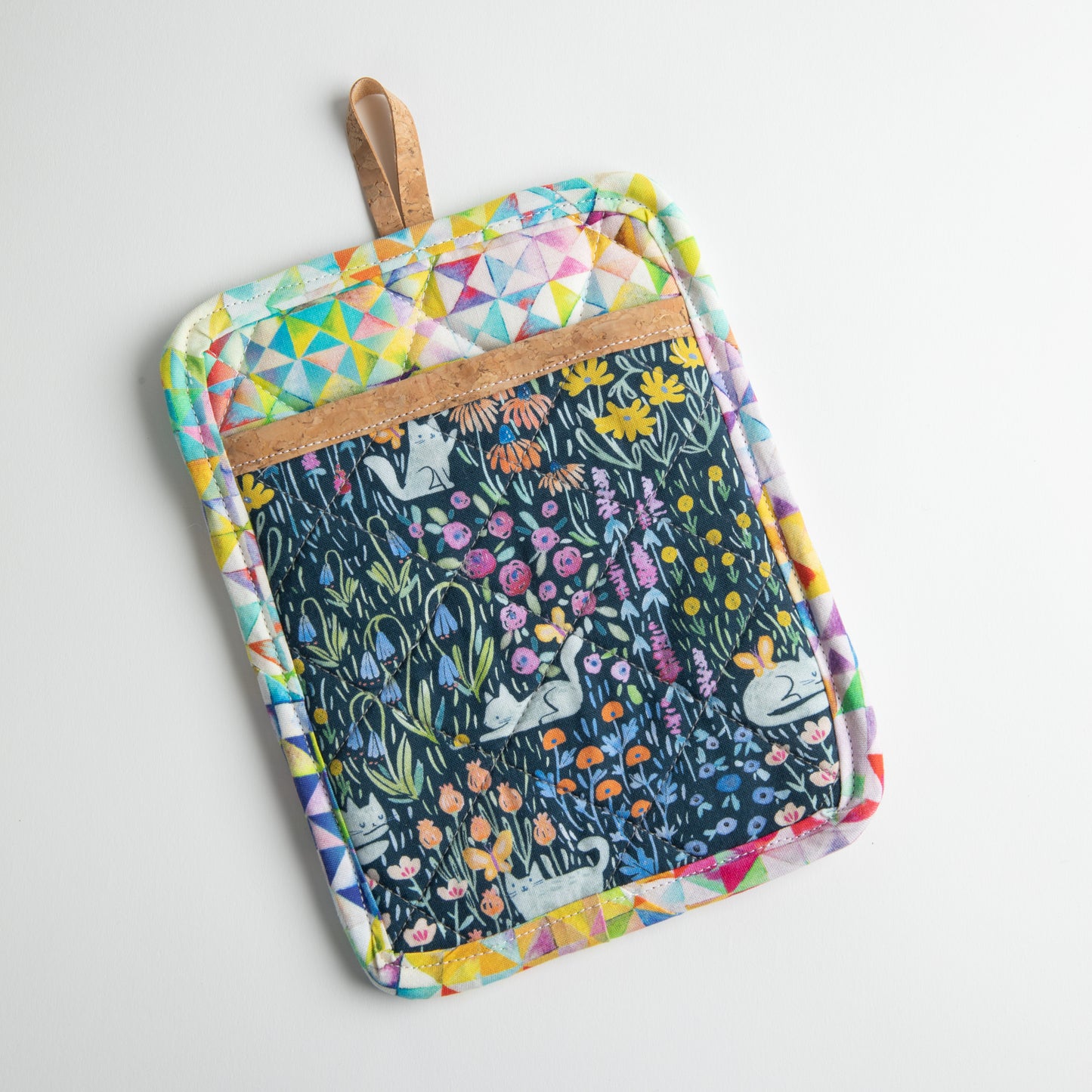 Alma Boheme Handmade Cork & Cotton Potholder with Pocket
