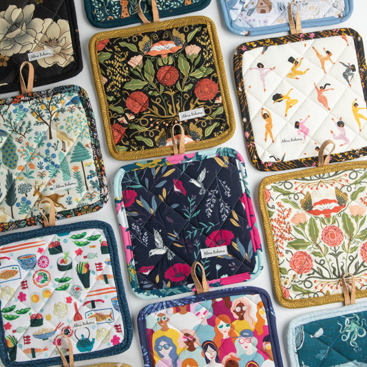 Alma Boheme Handmade Cotton & Cork Pot Holder