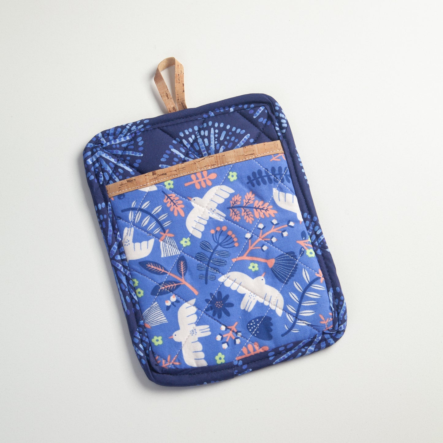 Alma Boheme Handmade Cork & Cotton Potholder with Pocket