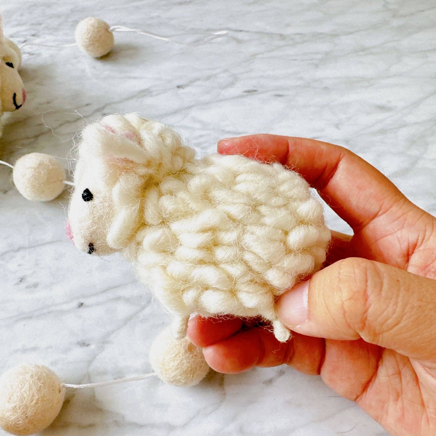 Felt Garland - Fluffy Sheep