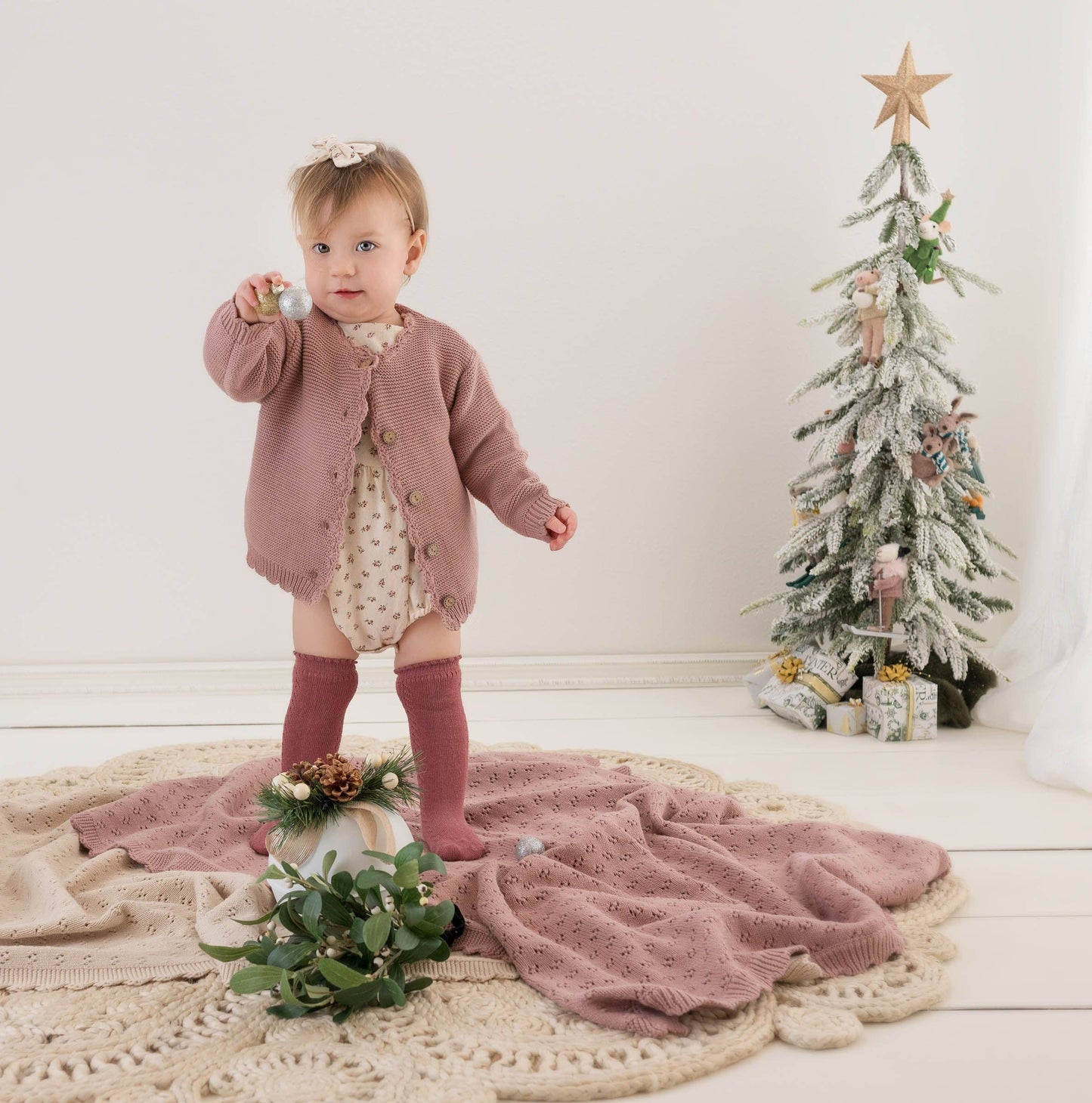 Sophia Dressy Cardigan: Light oat / 2T