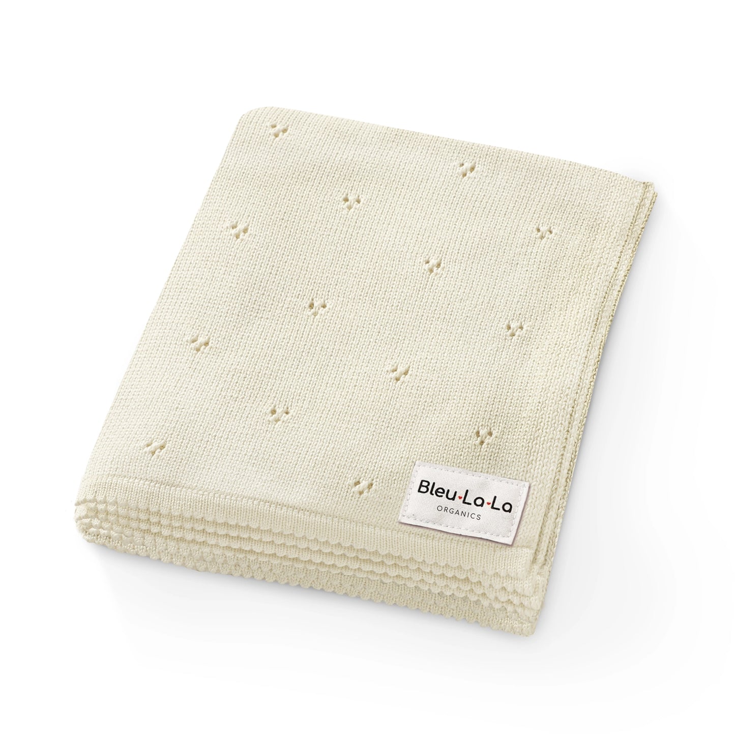 Cream Pointelle Organic Cotton Baby Blanket