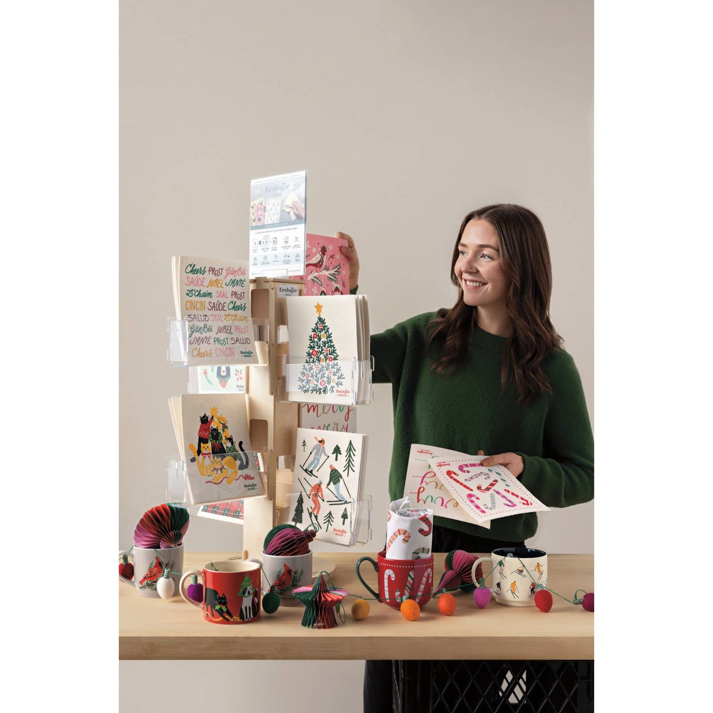 Merry Mints Christmas Swedish Dishcloth