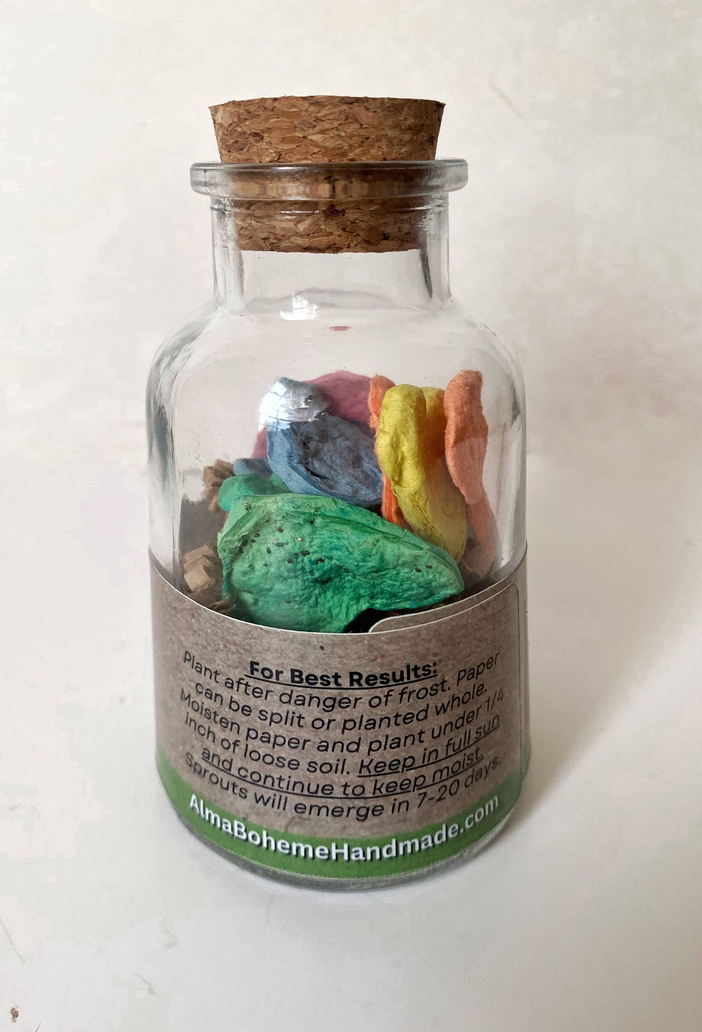 Seasoning Herbs Seed Paper Heart Jars set of 10 hearts