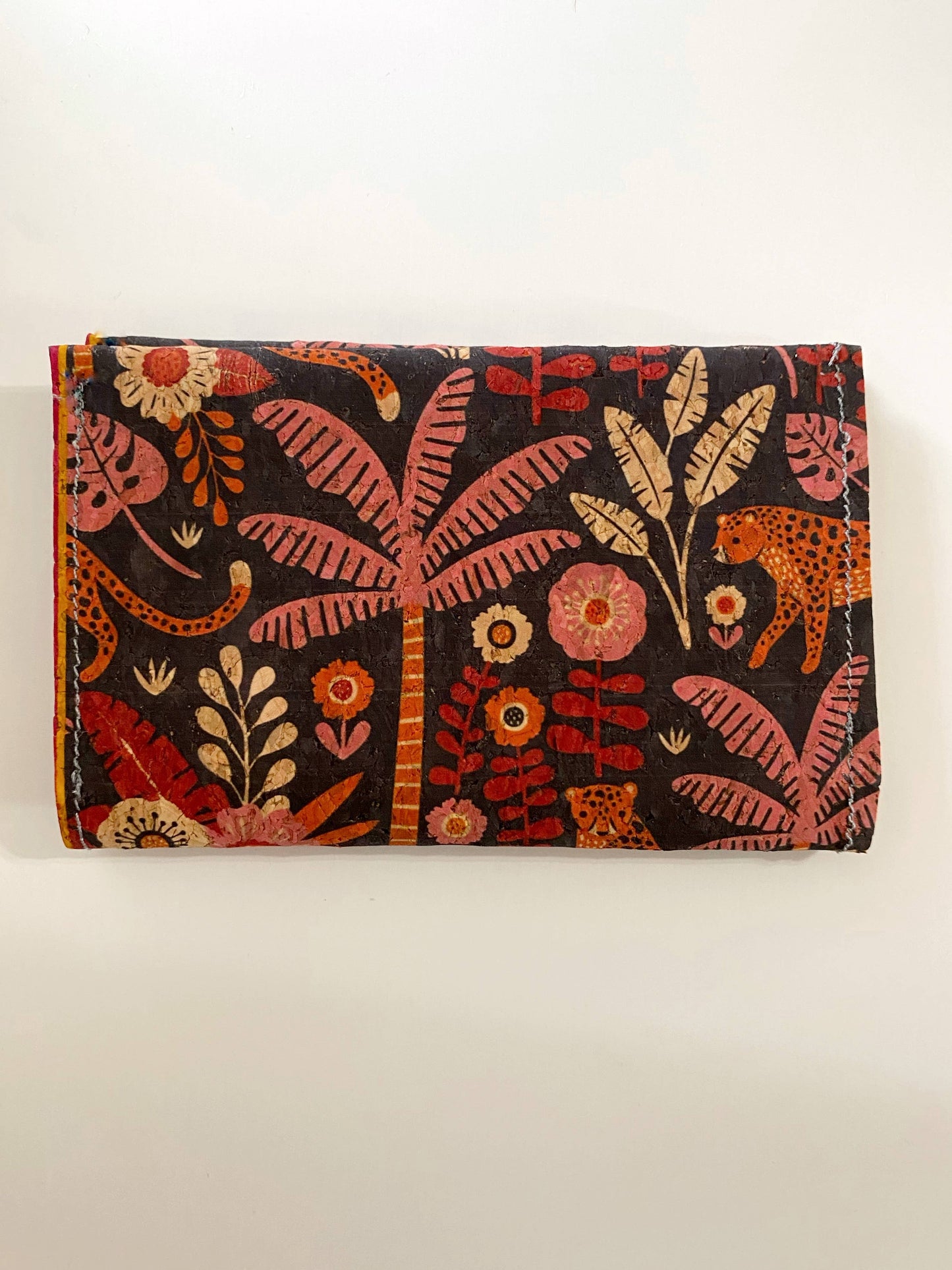 Cork Bifold Wallet / Card Holder - Nature prints: Spring blooms