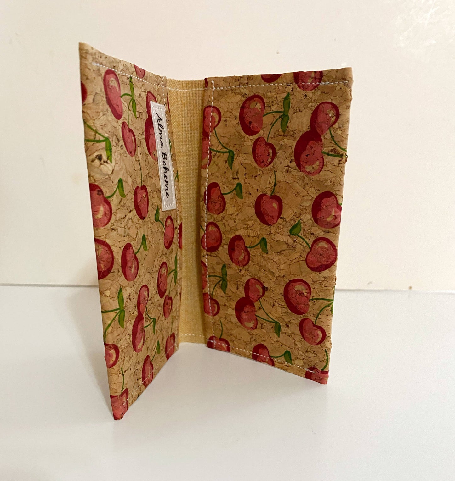 Cork Bifold Wallet / Card Holder - Nature prints: Orchids